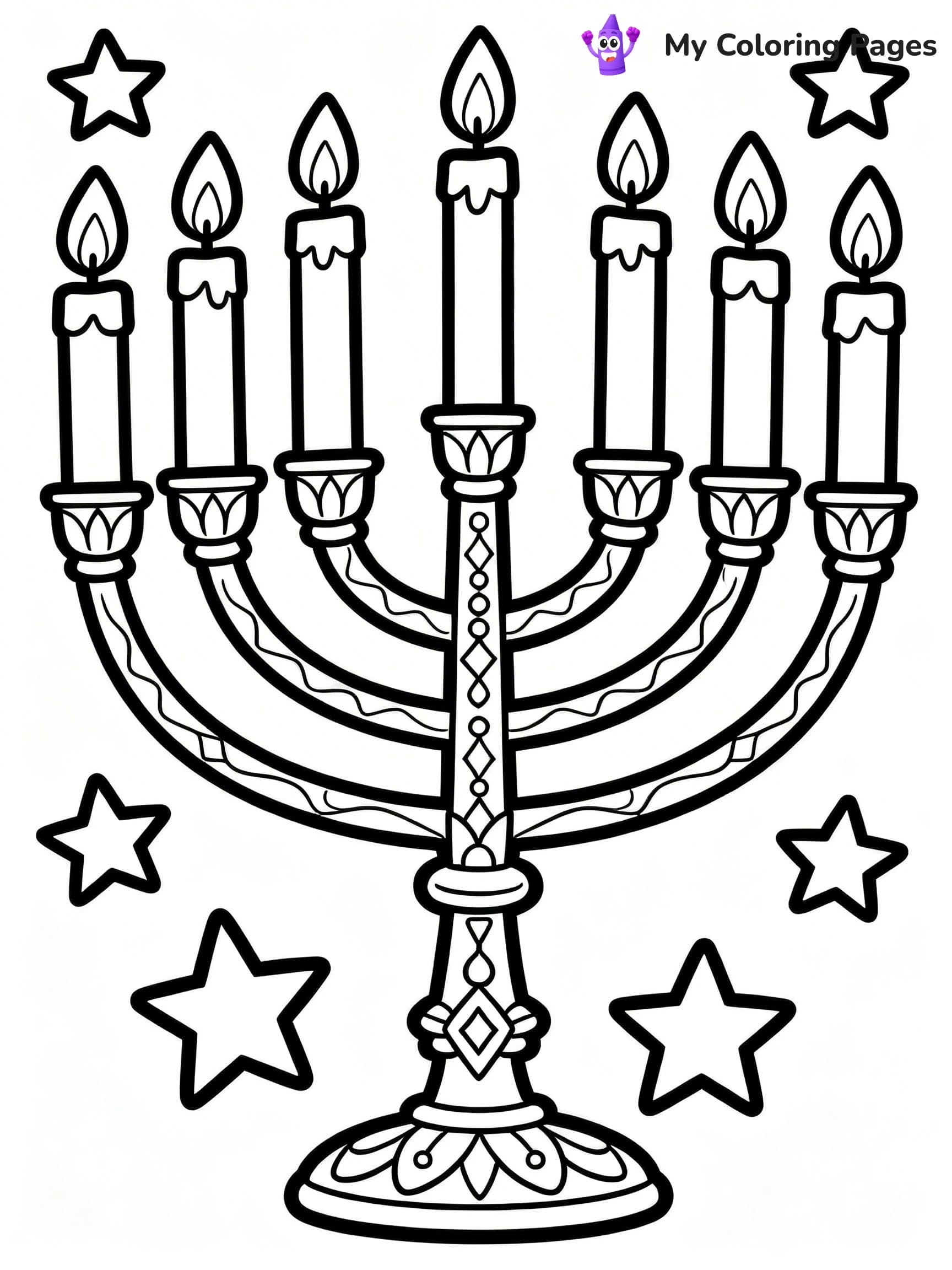 Menorah Coloring Pages - 20