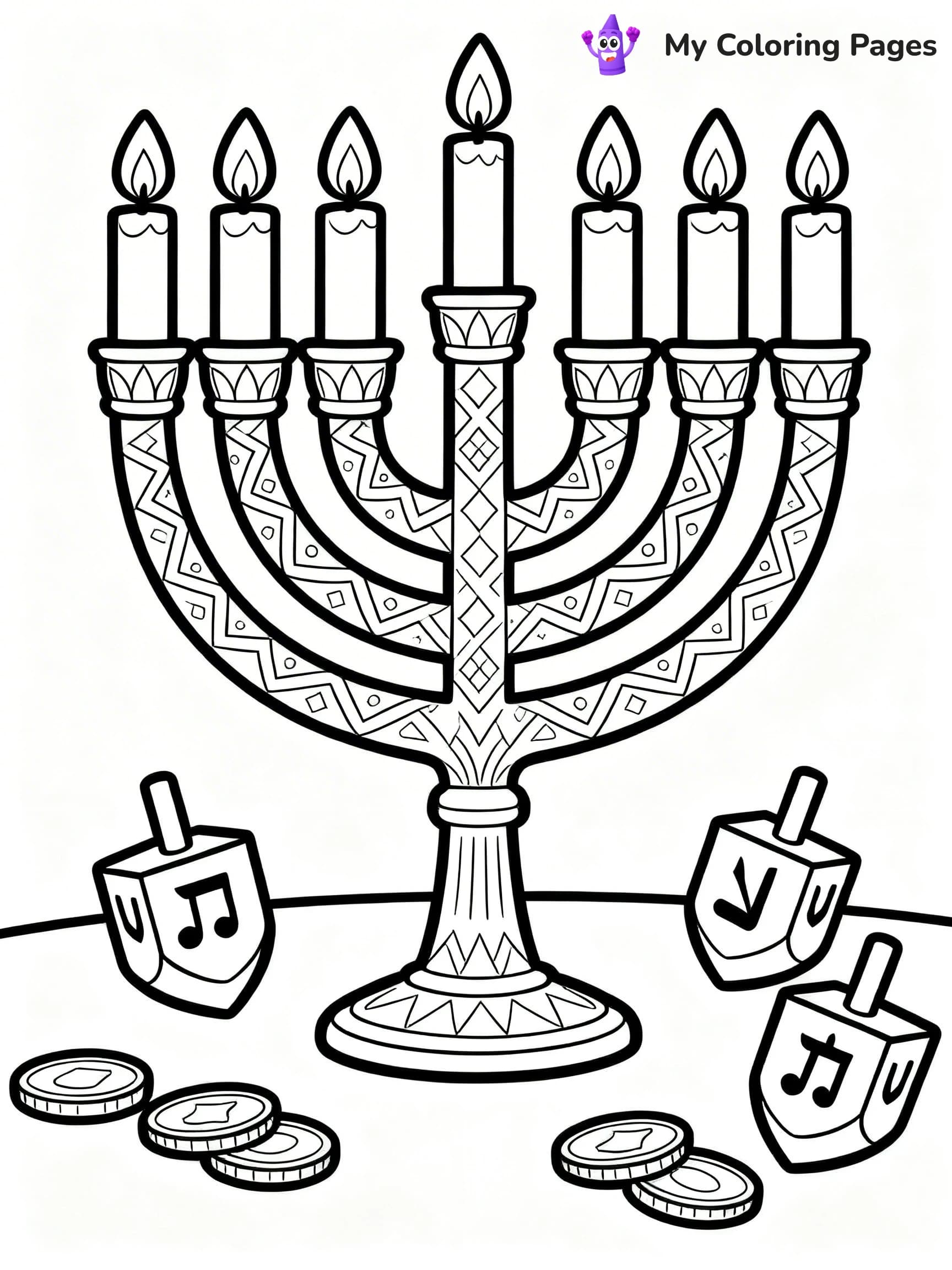 Menorah Coloring Pages - 15