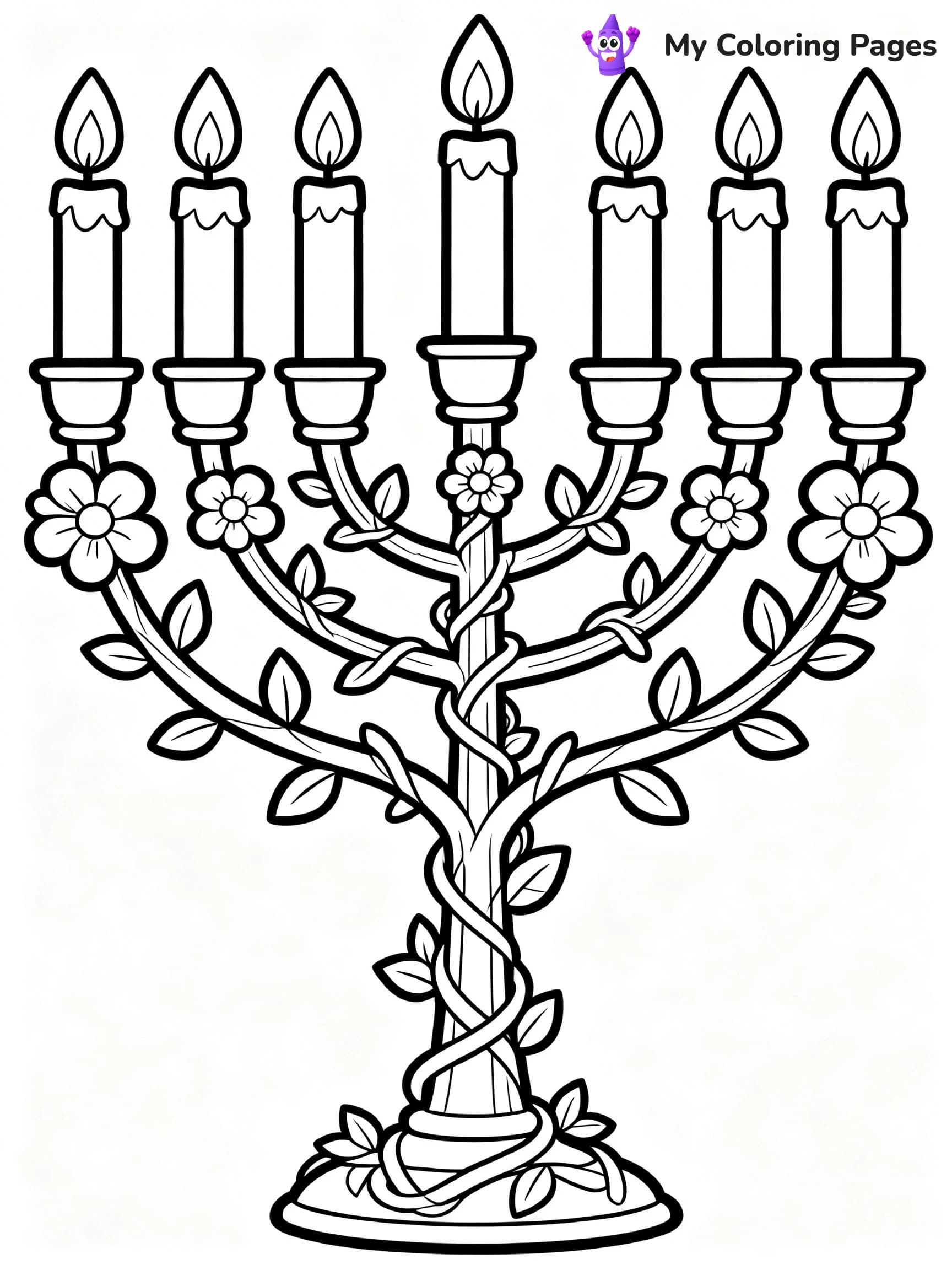 Menorah Coloring Pages - 12
