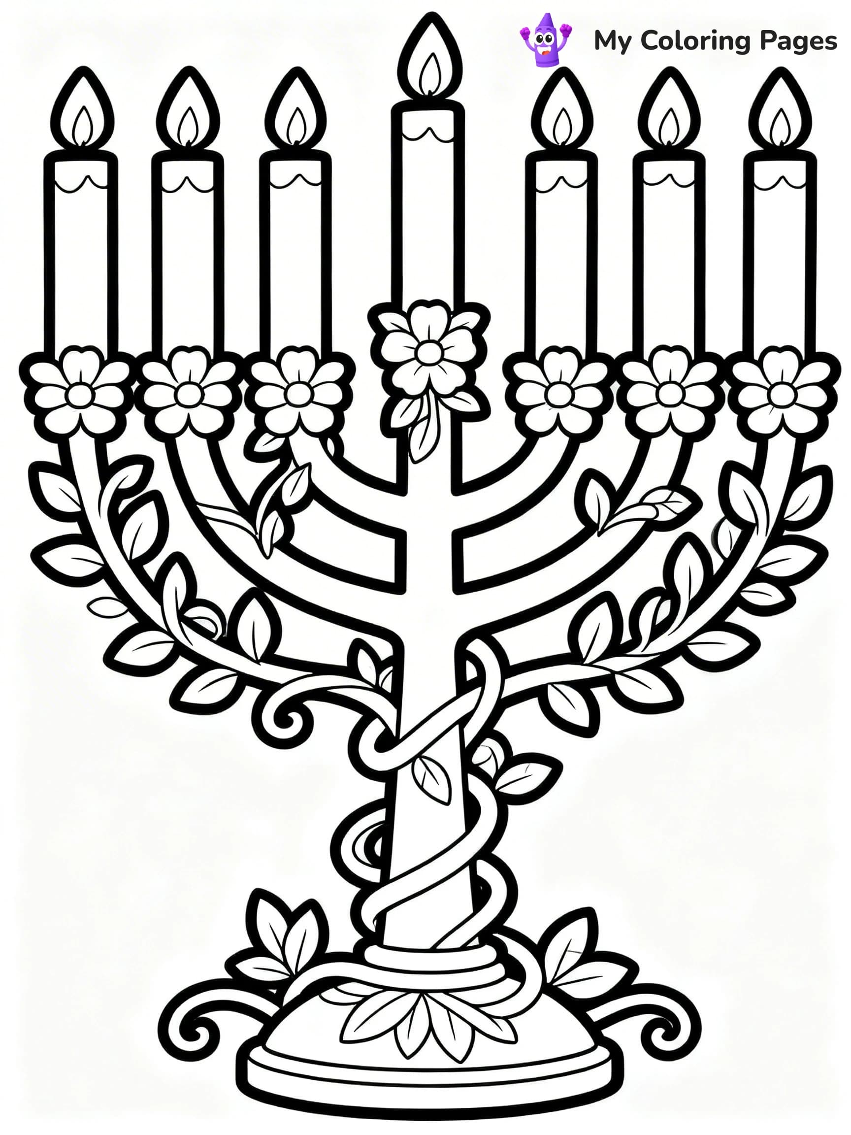 Menorah Coloring Pages - 11