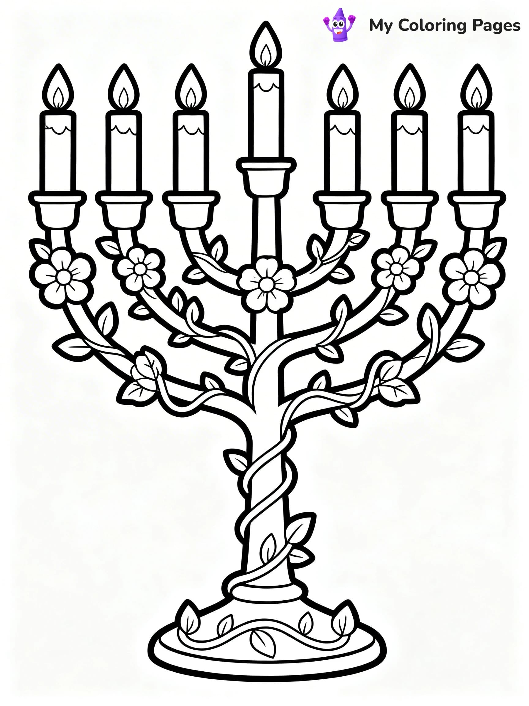 Menorah Coloring Pages - 9