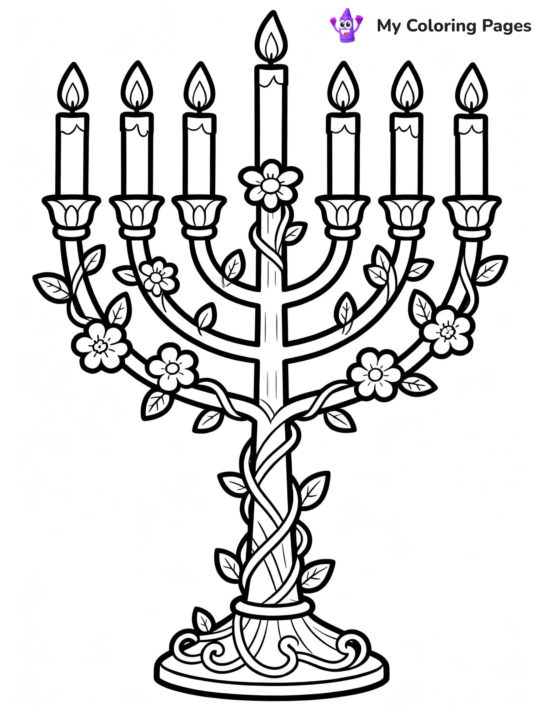 Menorah Coloring Pages - 8
