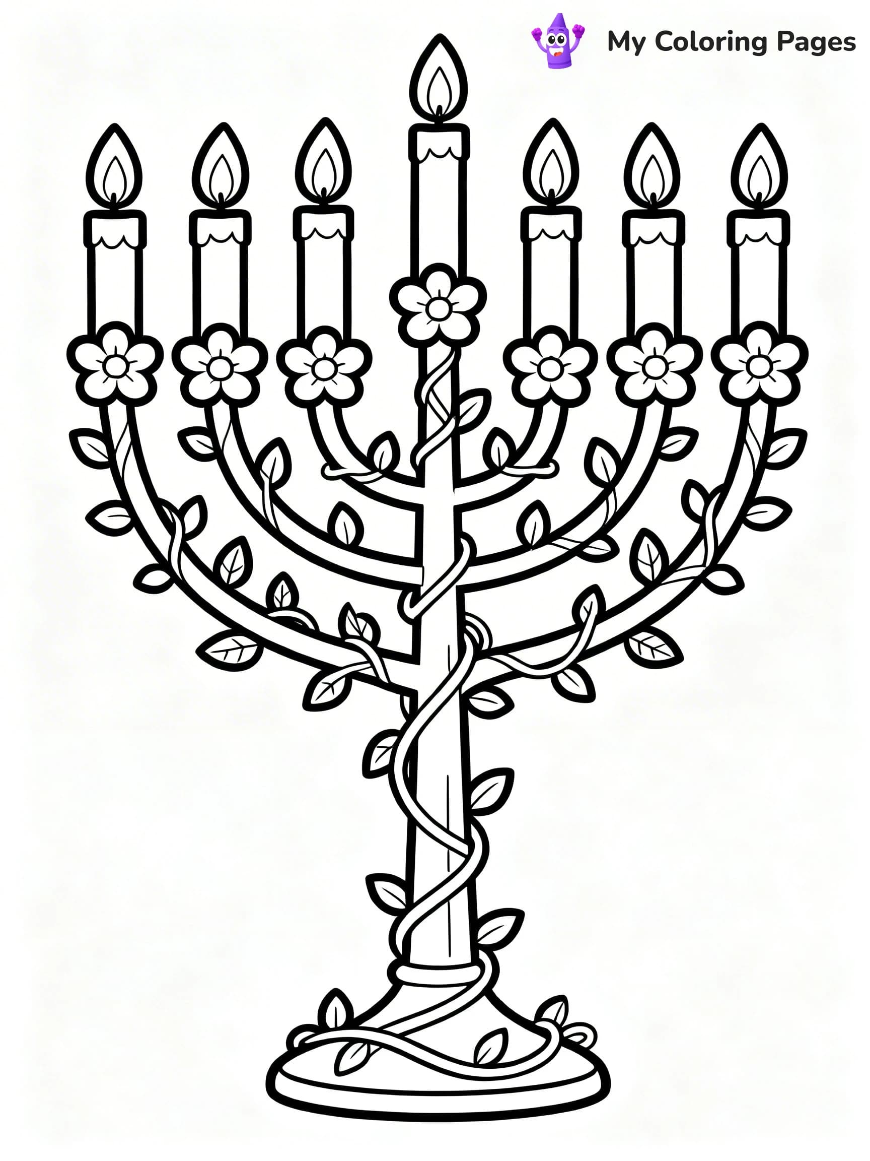 Menorah Coloring Pages - 7