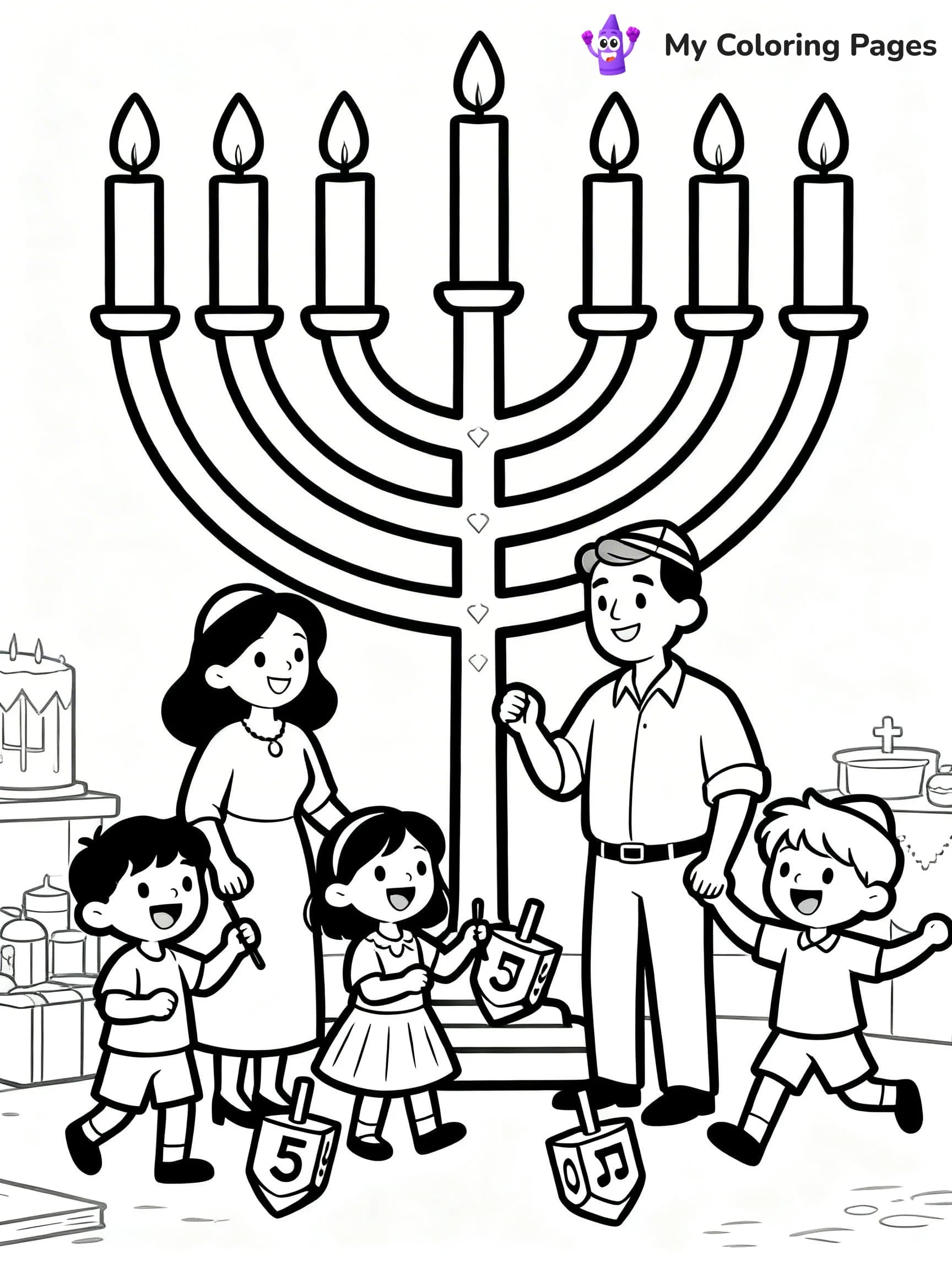 Menorah Coloring Pages - 5