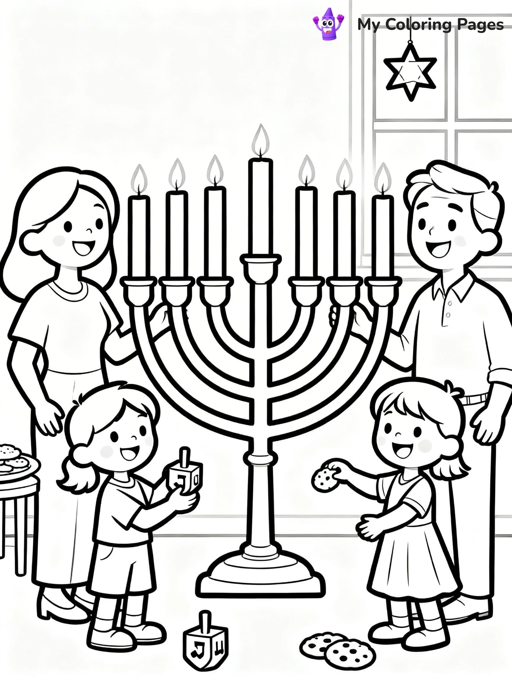 Menorah Coloring Pages - 3