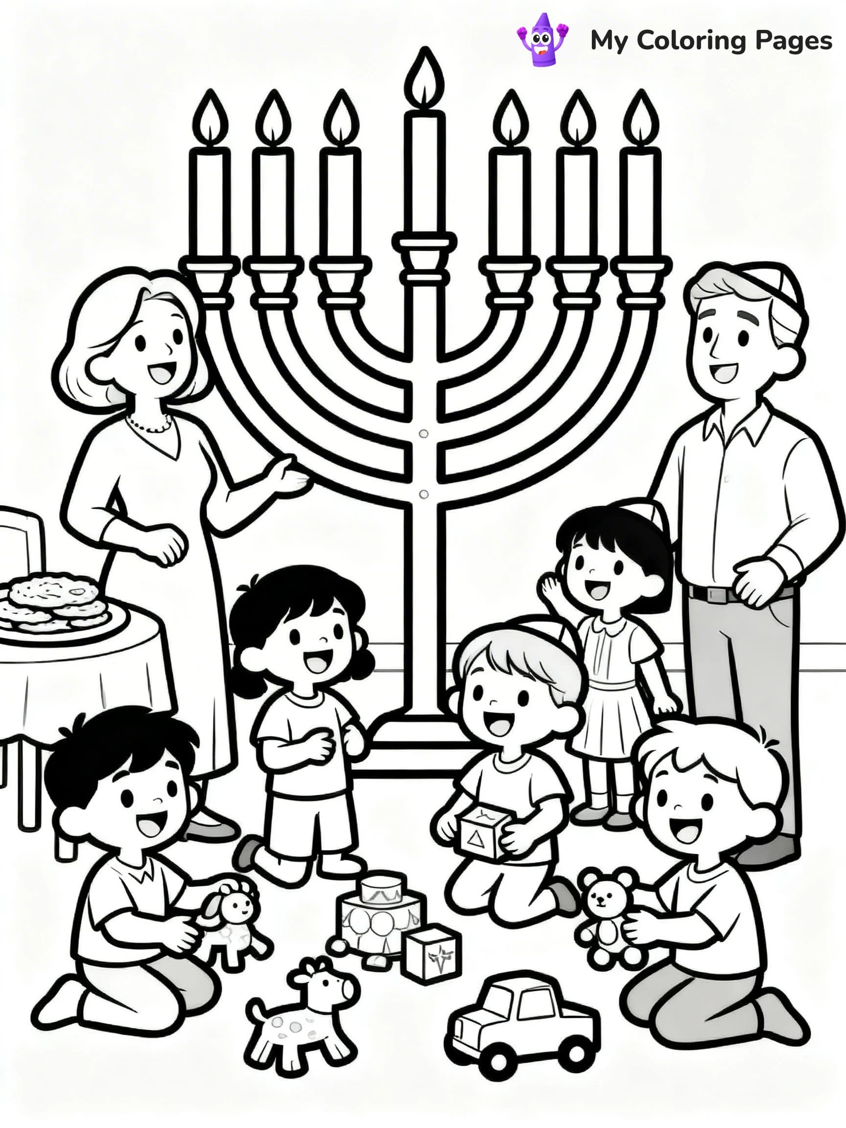 Menorah Coloring Pages - 2
