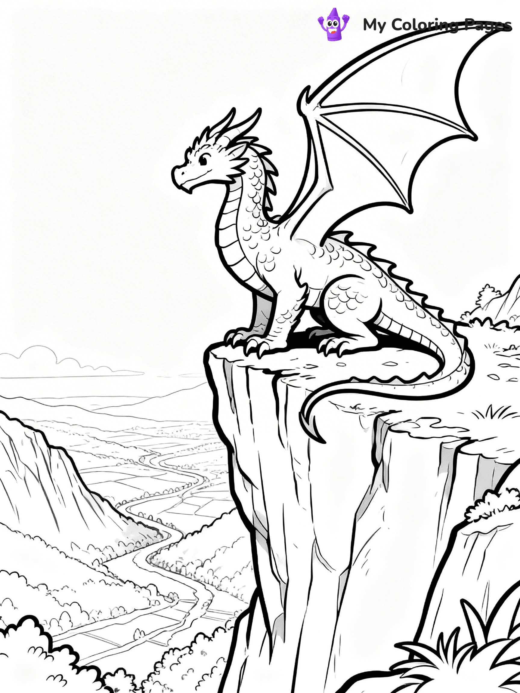Realistic Dragon Coloring Pages For Adults - 90