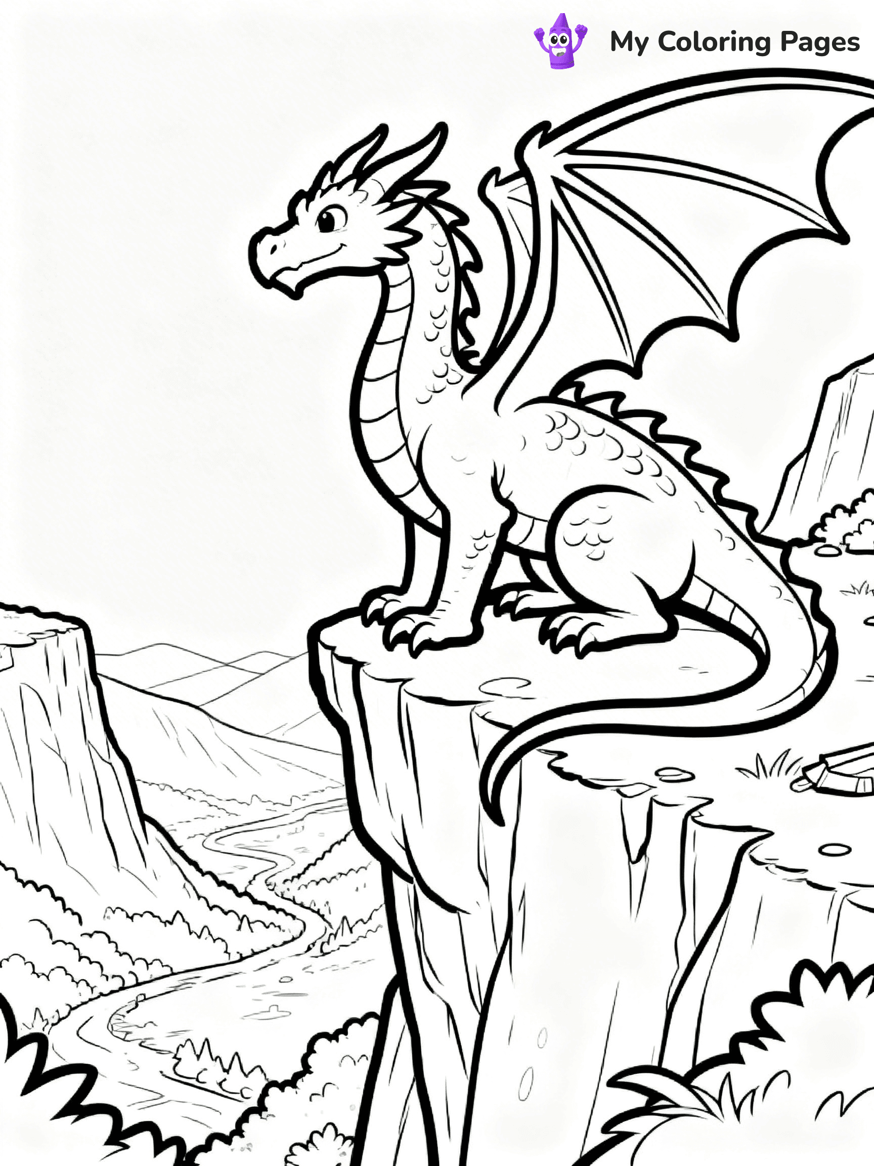 Realistic Dragon Coloring Pages For Adults - 89