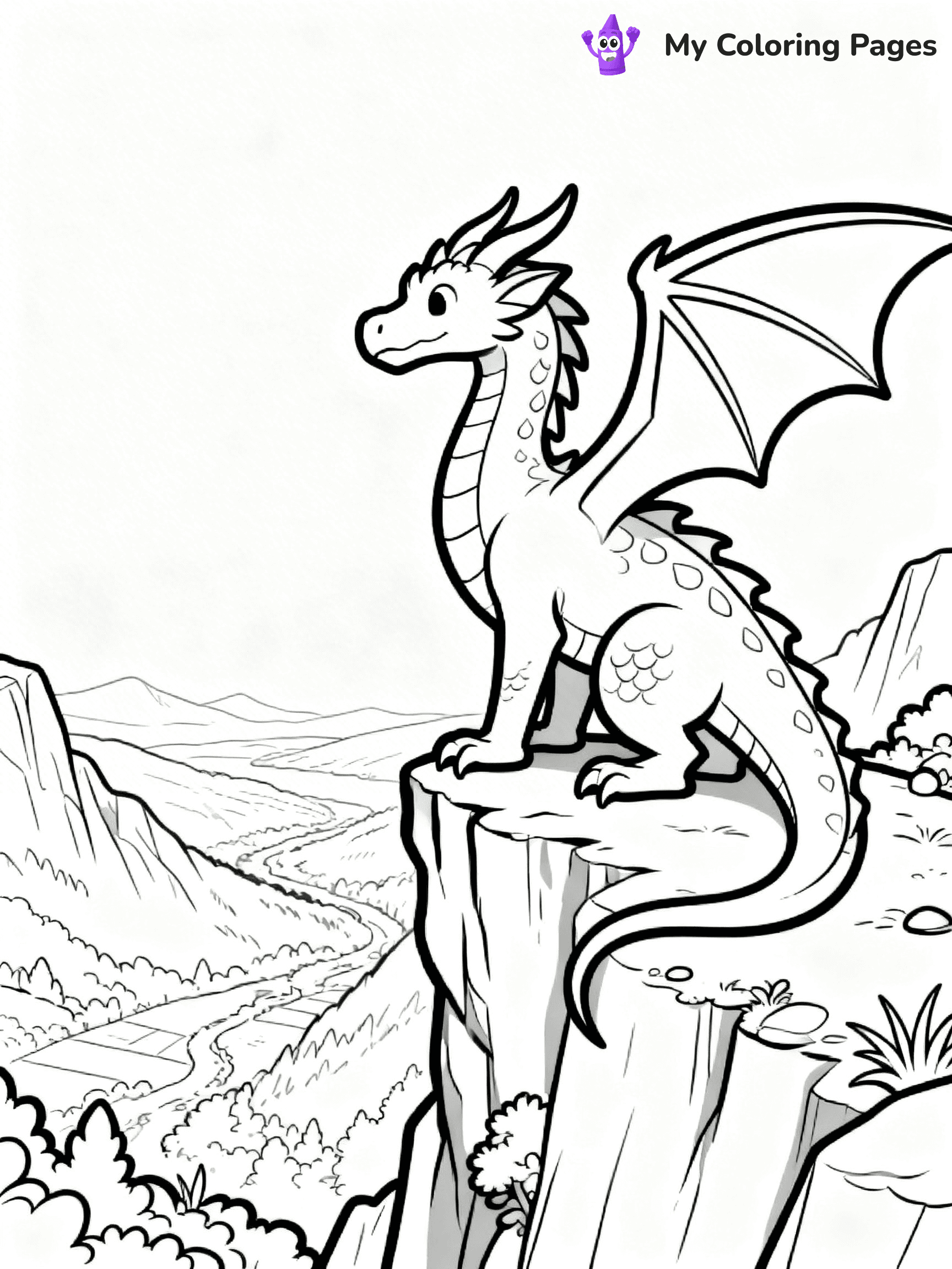 Realistic Dragon Coloring Pages For Adults - 88