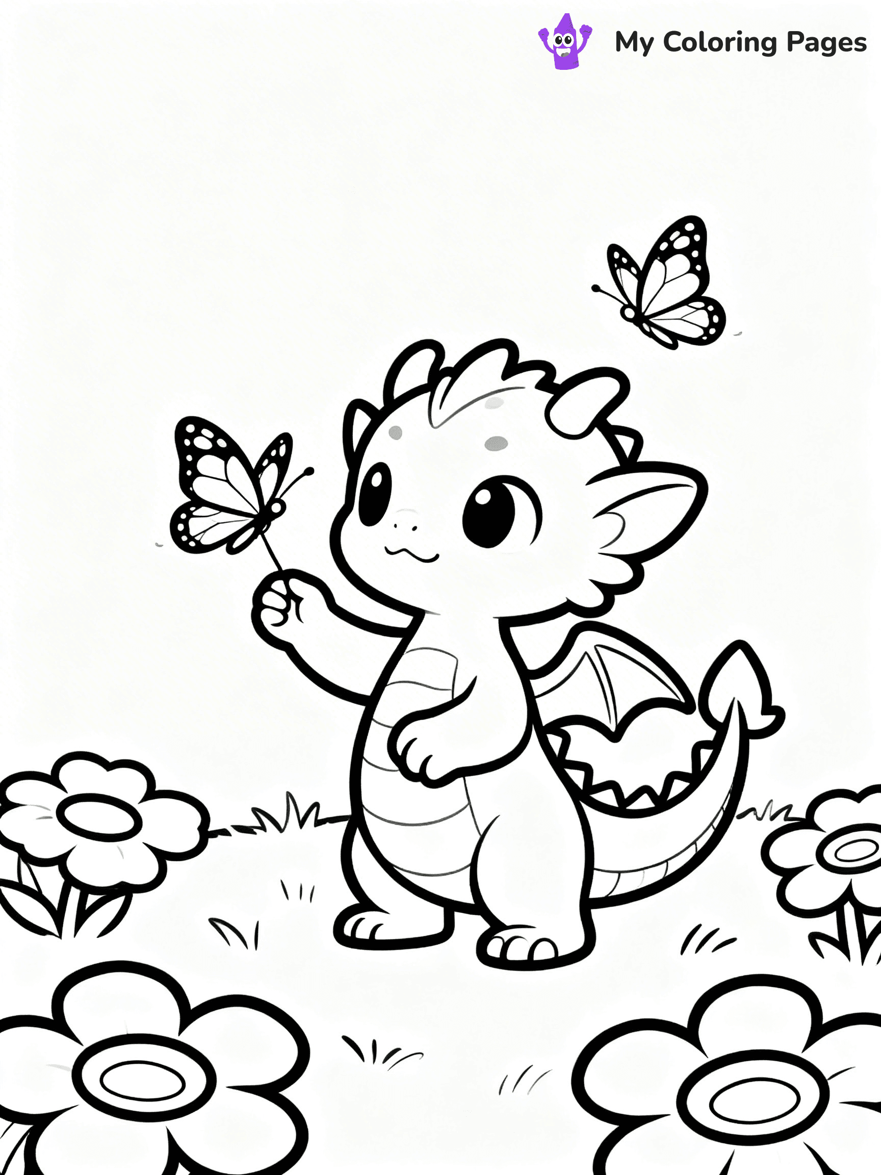 Realistic Dragon Coloring Pages For Adults - 85