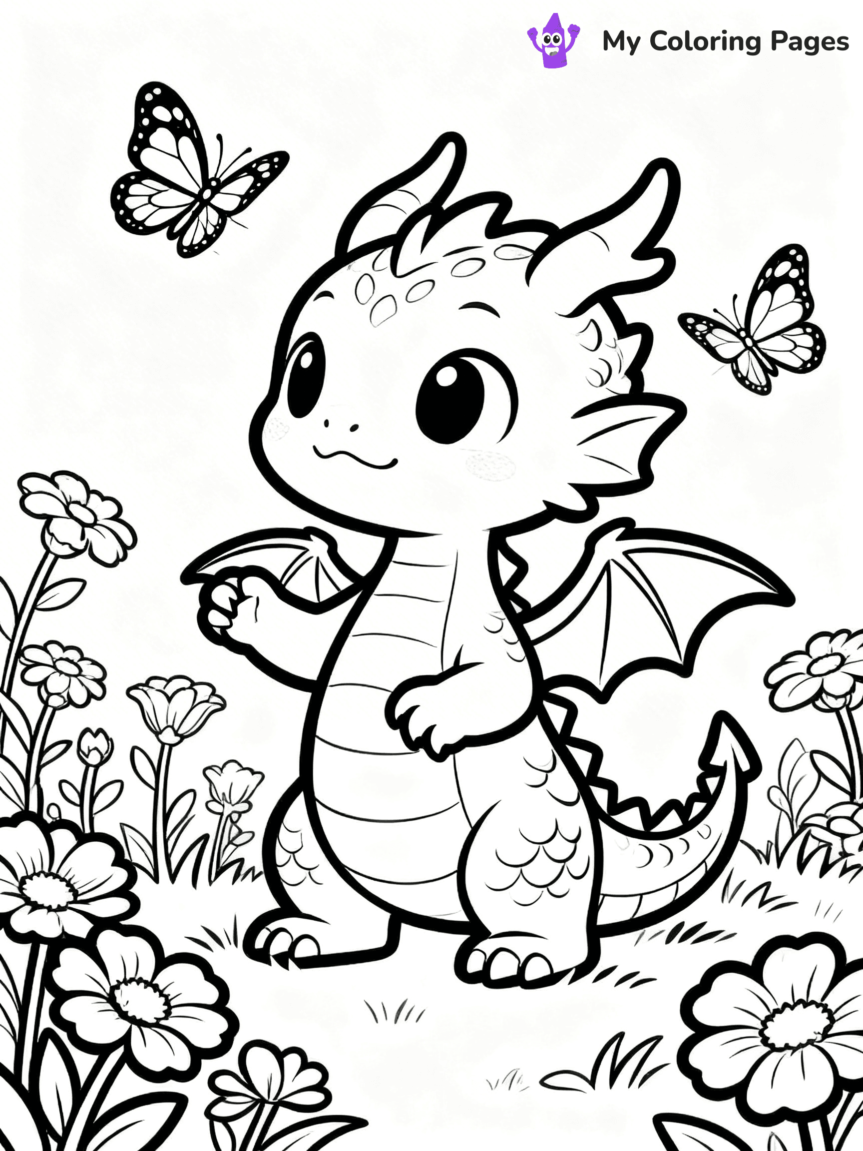 Realistic Dragon Coloring Pages For Adults - 84