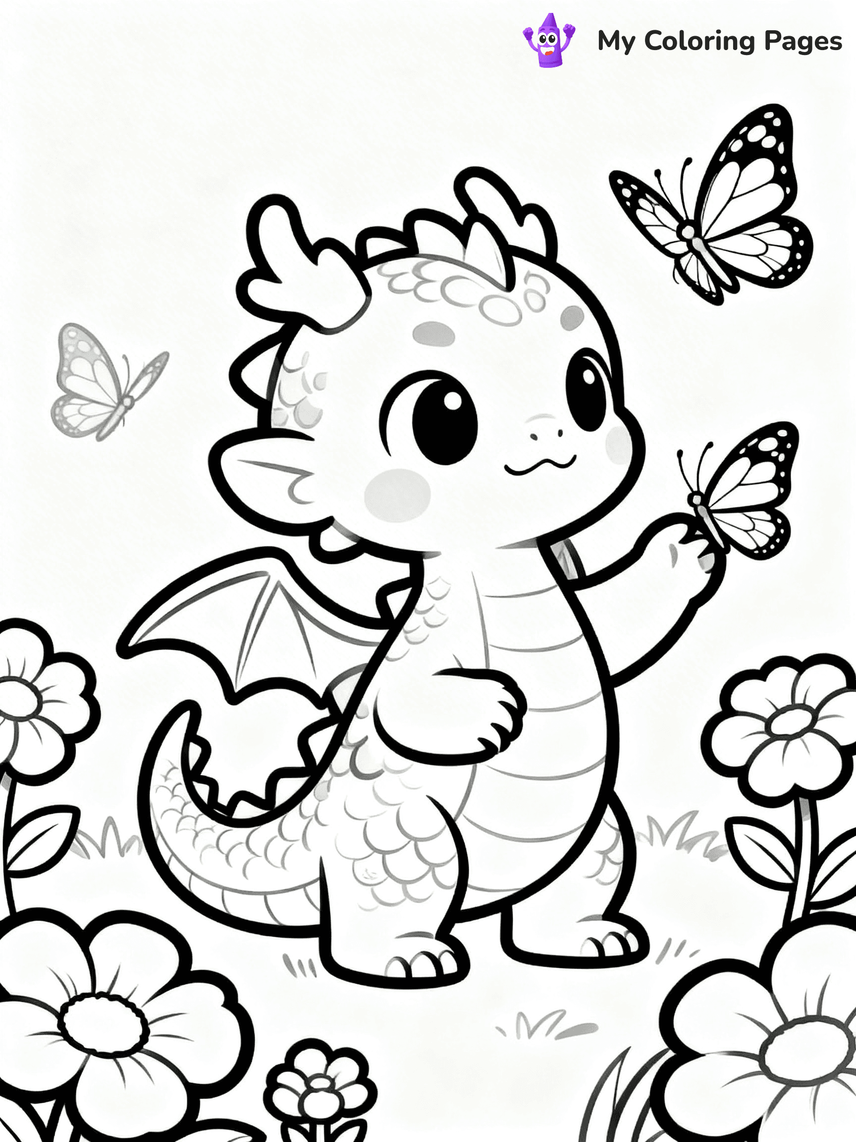 Realistic Dragon Coloring Pages For Adults - 83