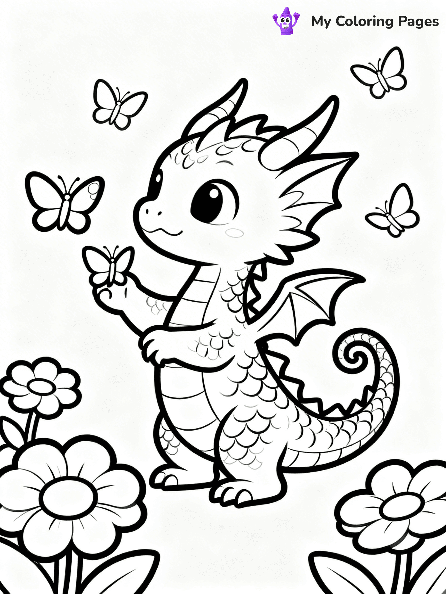 Realistic Dragon Coloring Pages For Adults - 82