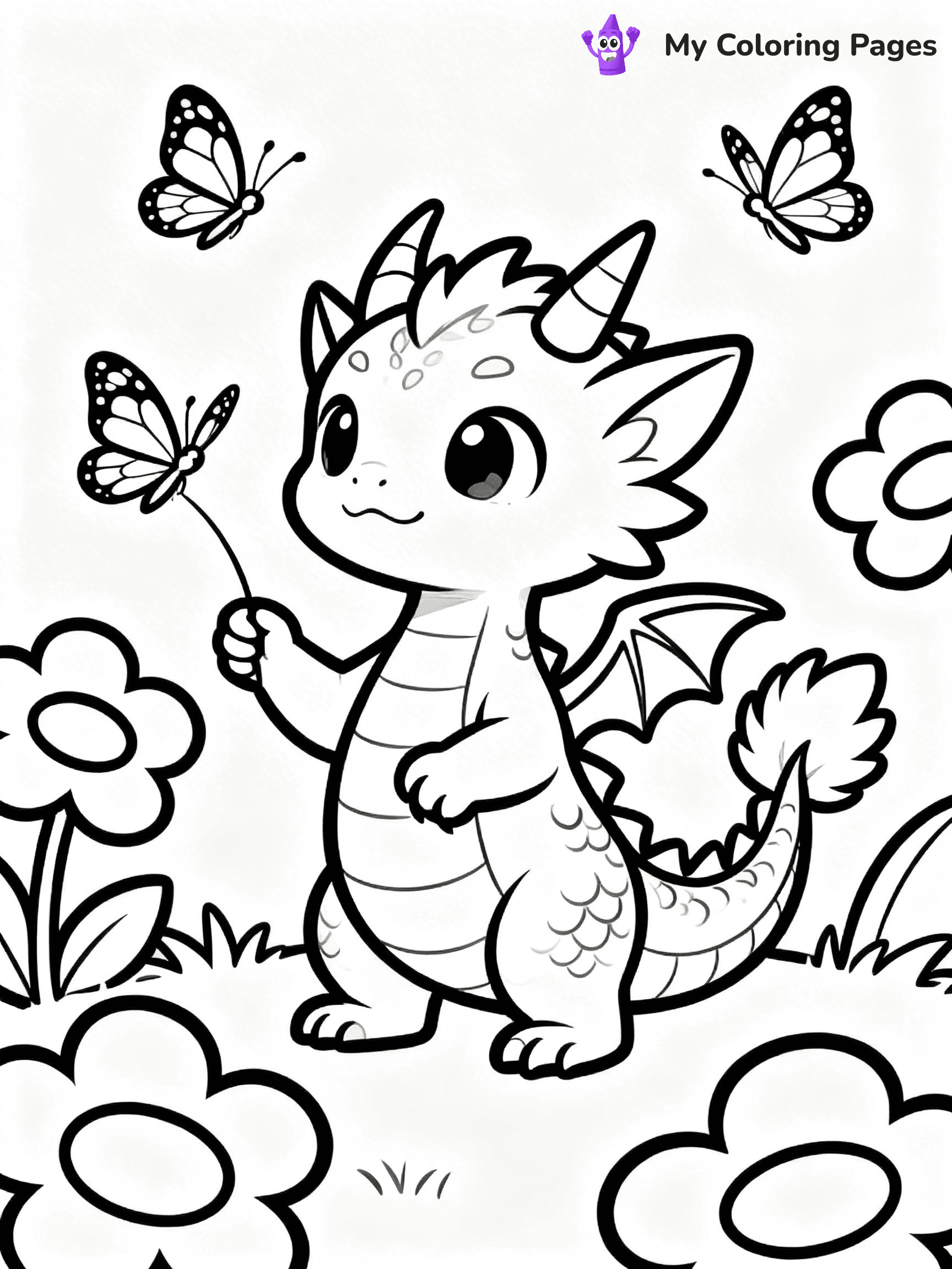 Realistic Dragon Coloring Pages For Adults - 81