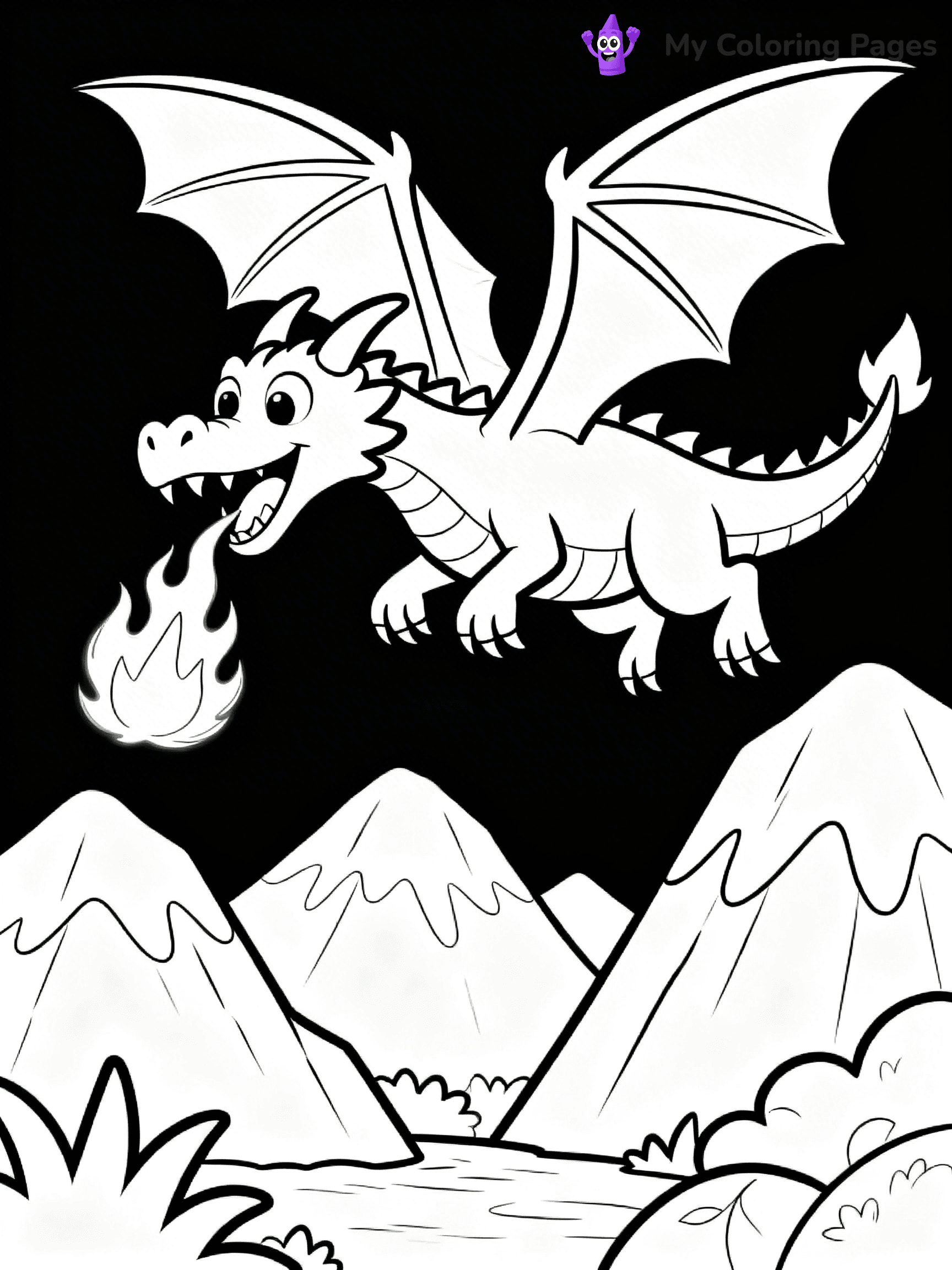 Realistic Dragon Coloring Pages For Adults - 80