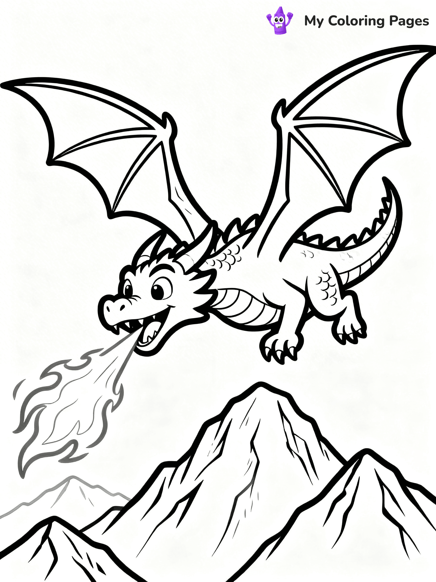Realistic Dragon Coloring Pages For Adults - 79