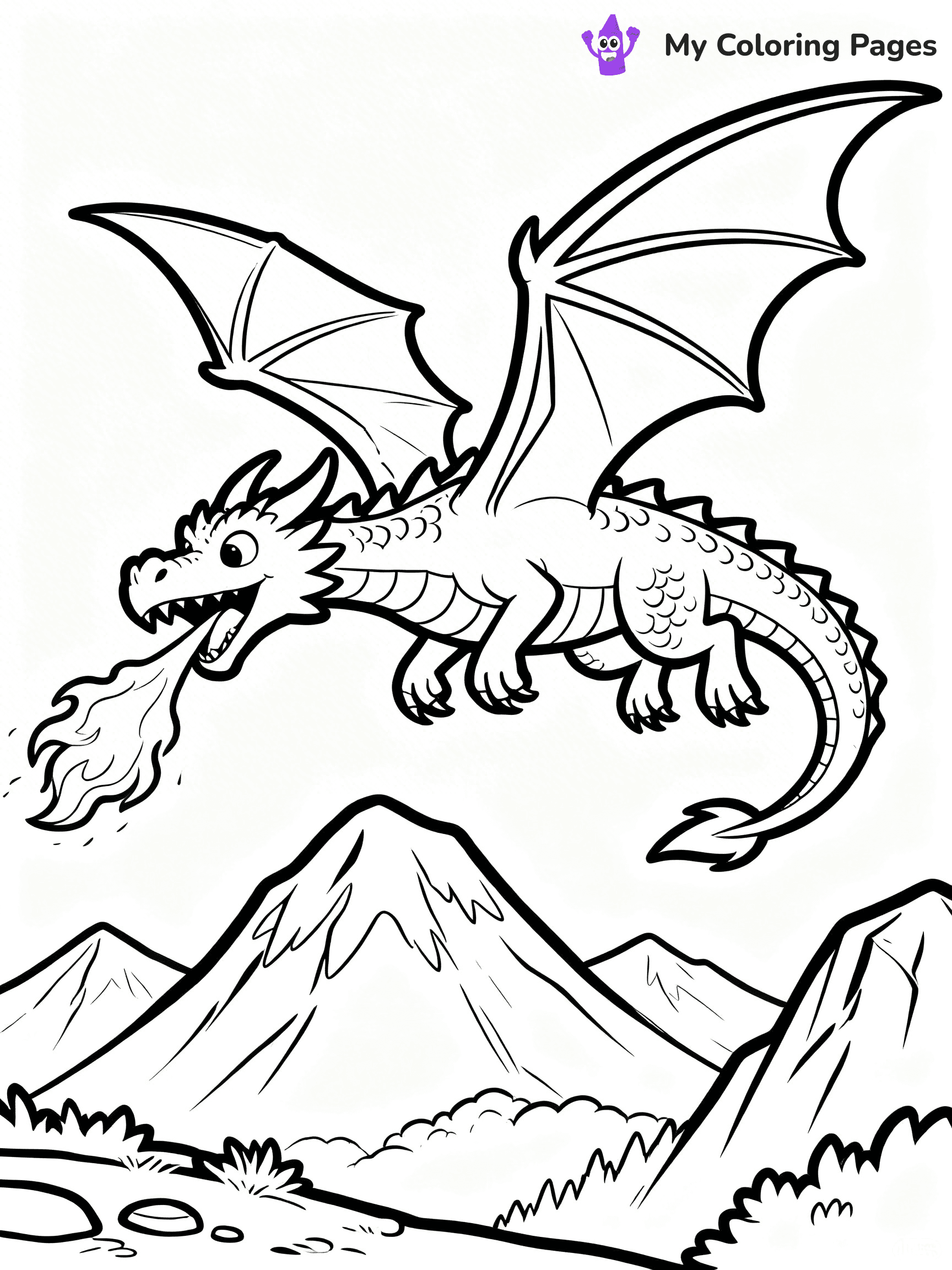 Realistic Dragon Coloring Pages For Adults - 78