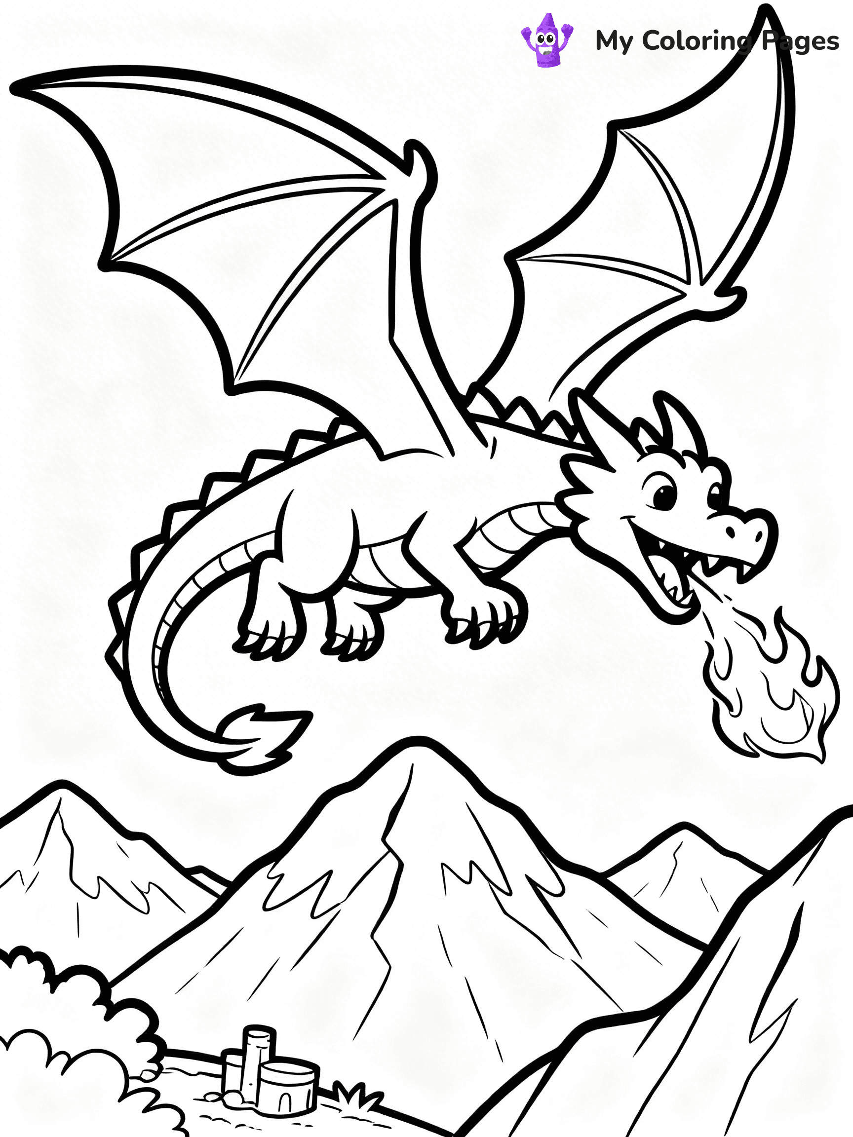 Realistic Dragon Coloring Pages For Adults - 76