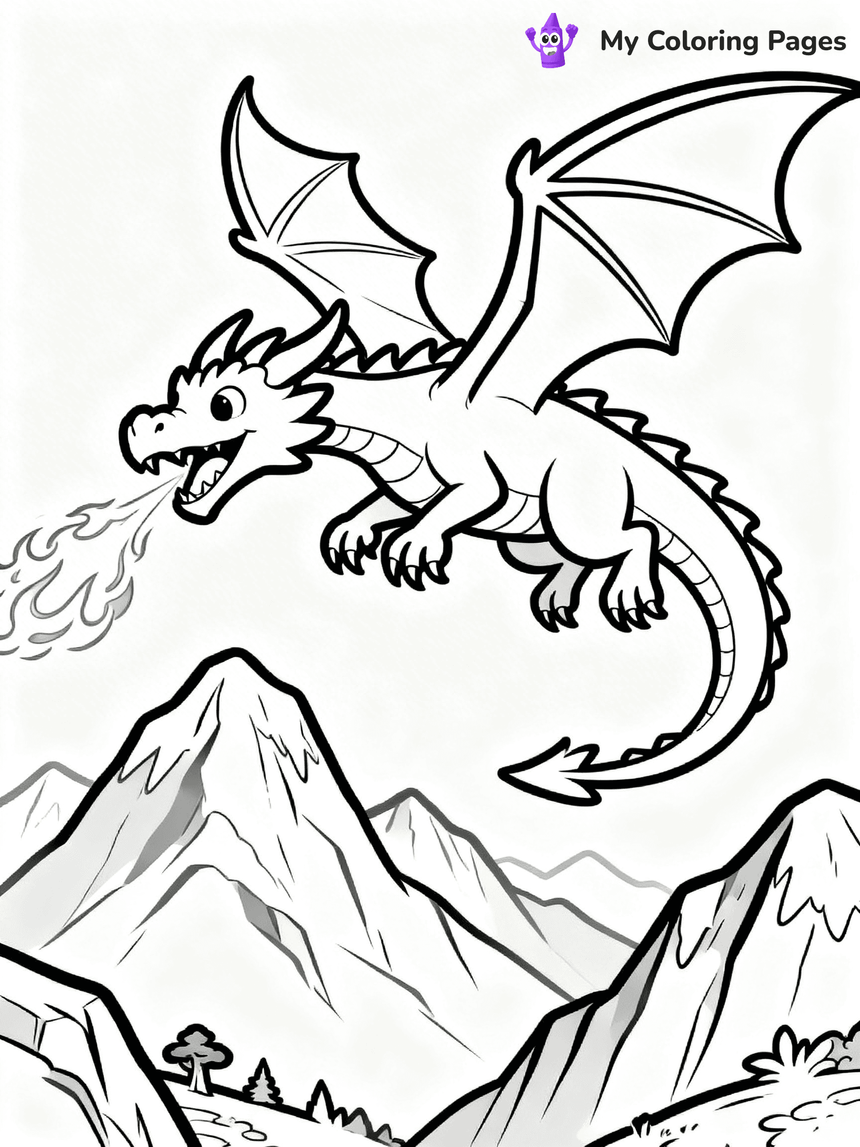 Realistic Dragon Coloring Pages For Adults - 75