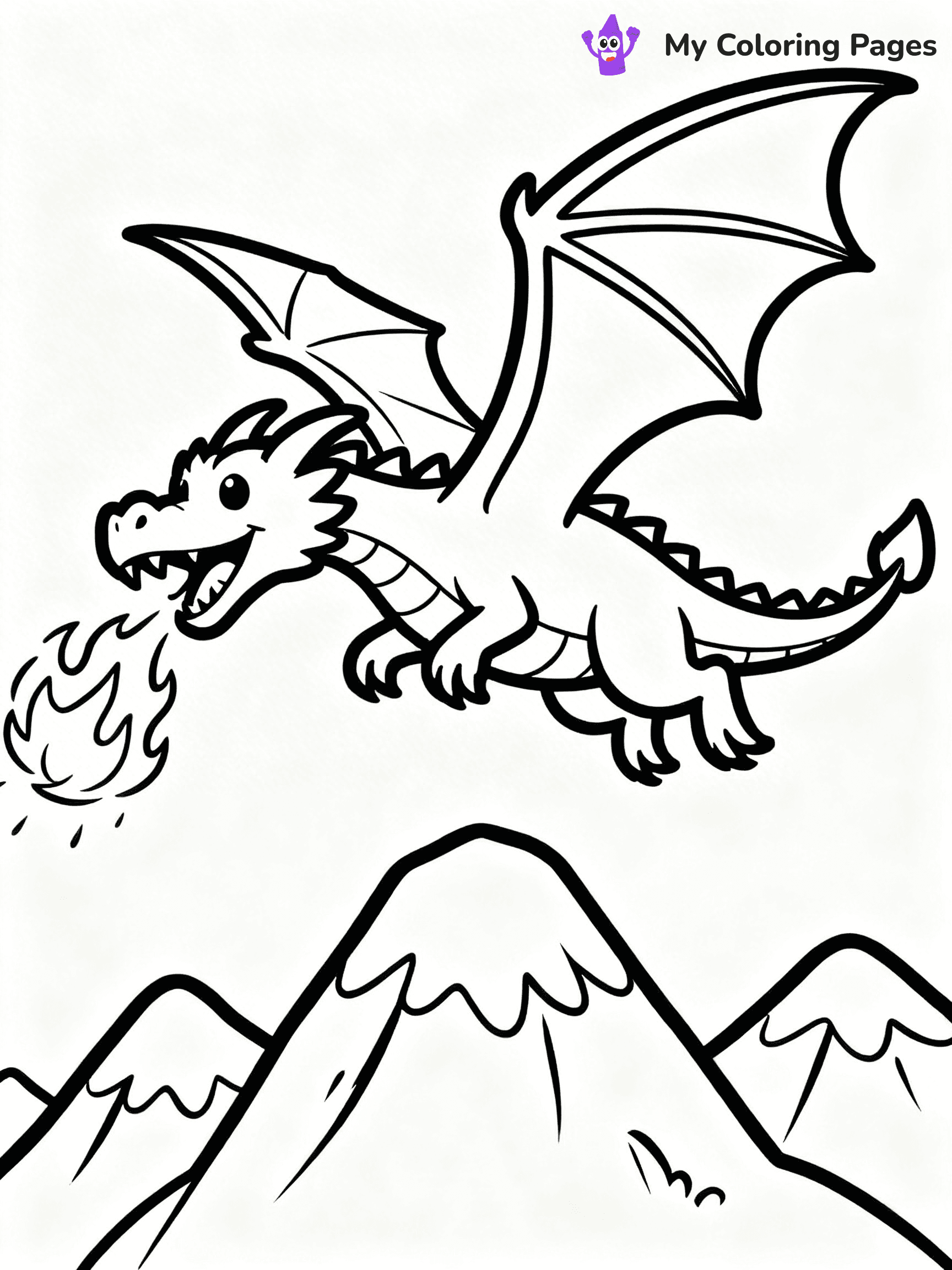 Realistic Dragon Coloring Pages For Adults - 74