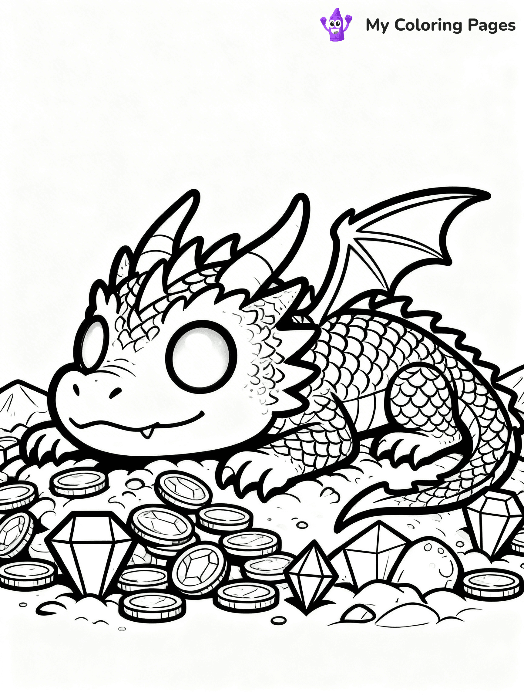 Realistic Dragon Coloring Pages For Adults - 72