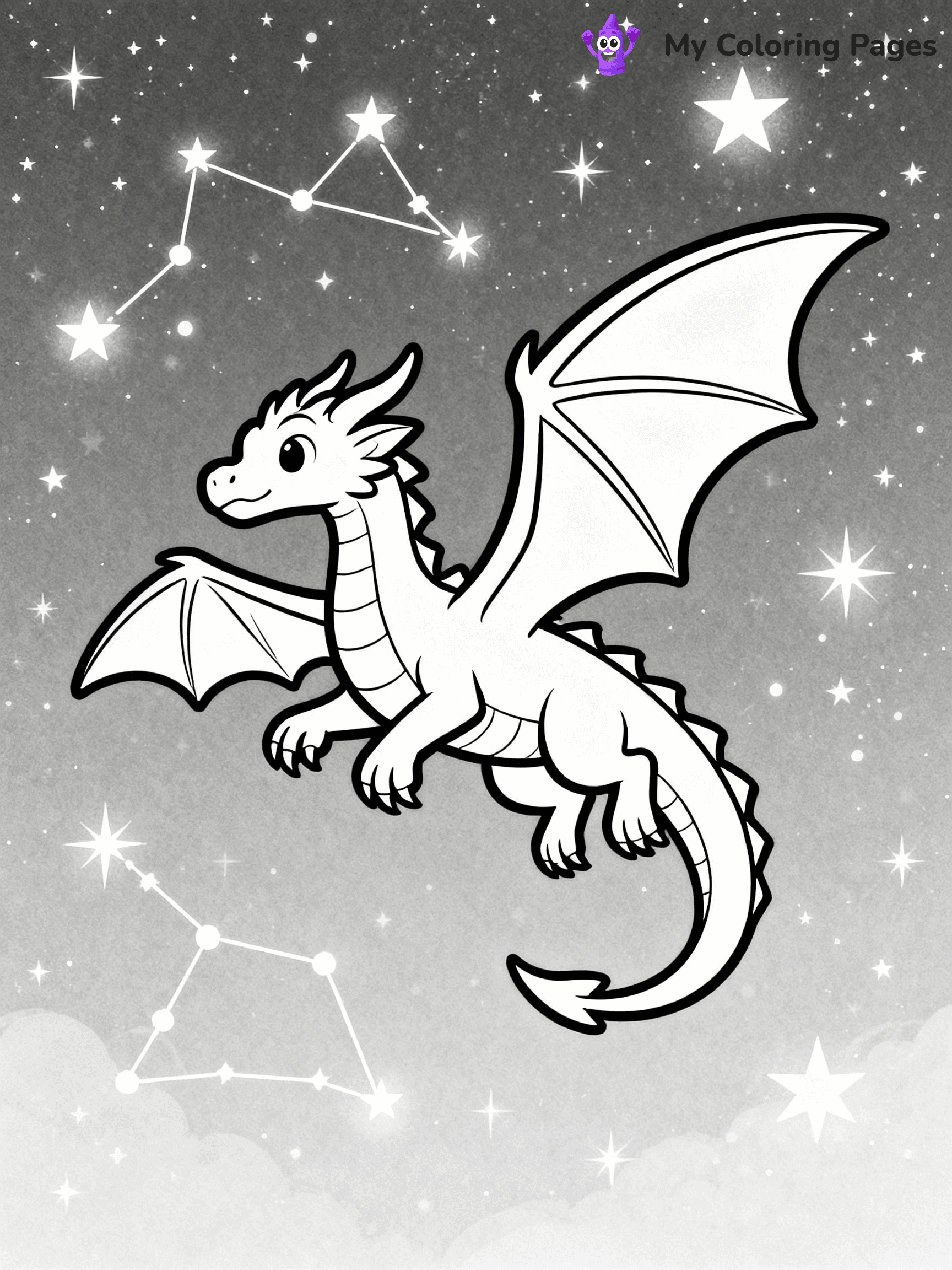 Realistic Dragon Coloring Pages For Adults - 57