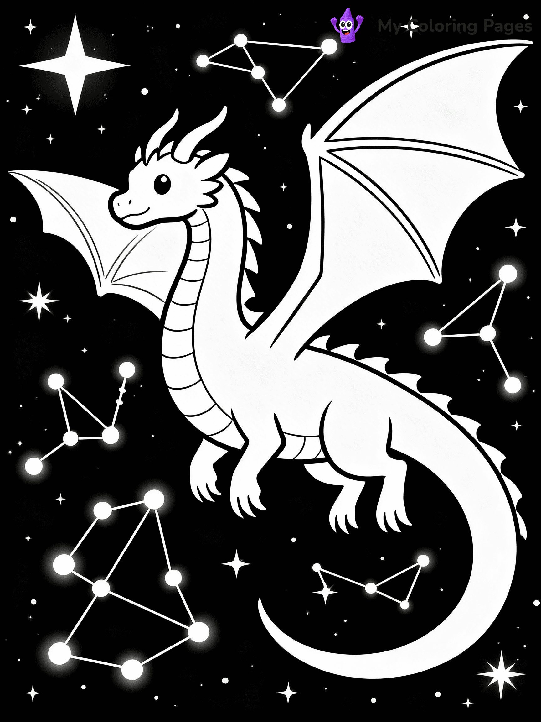 Realistic Dragon Coloring Pages For Adults - 56