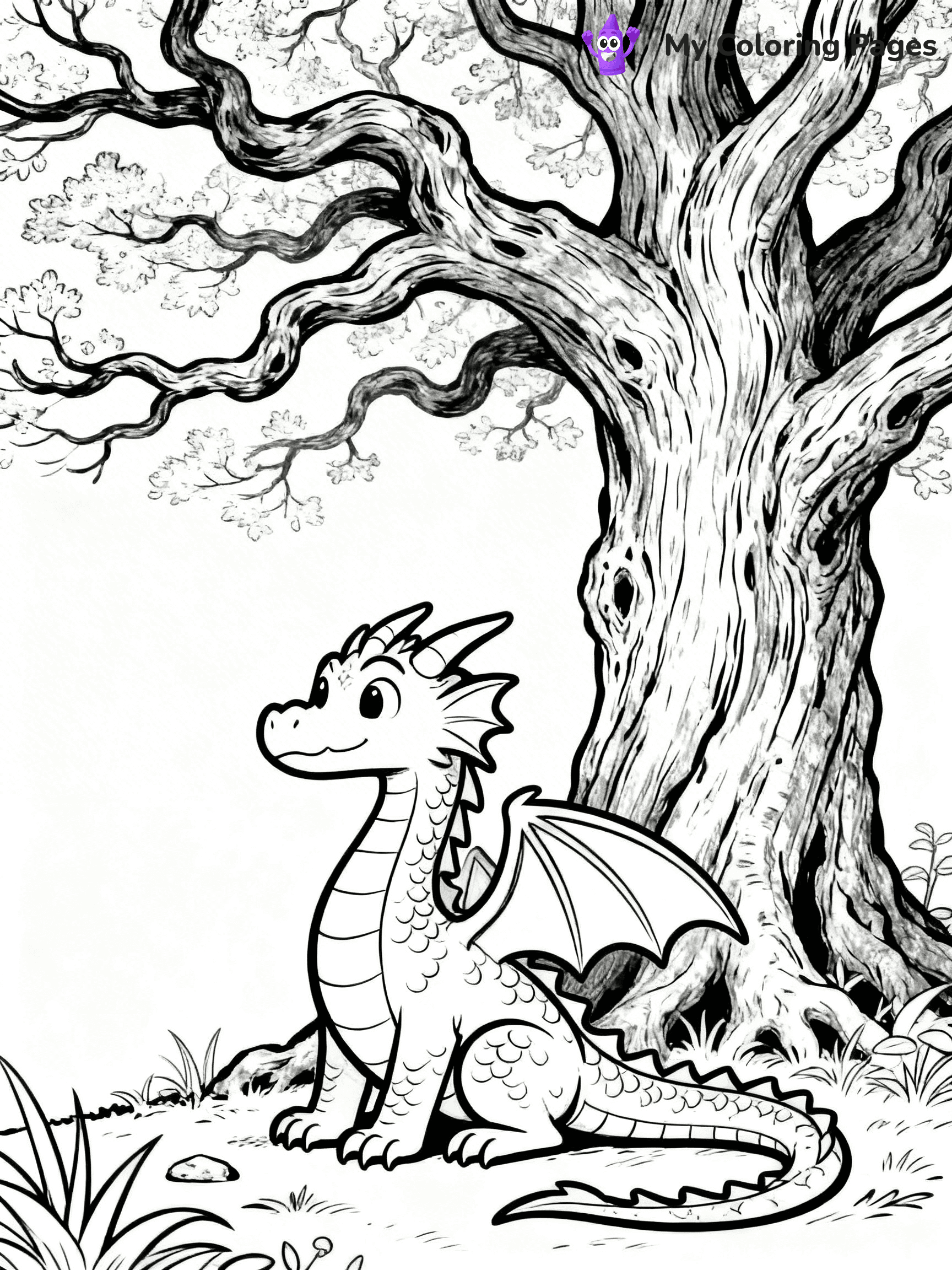 Realistic Dragon Coloring Pages For Adults - 54