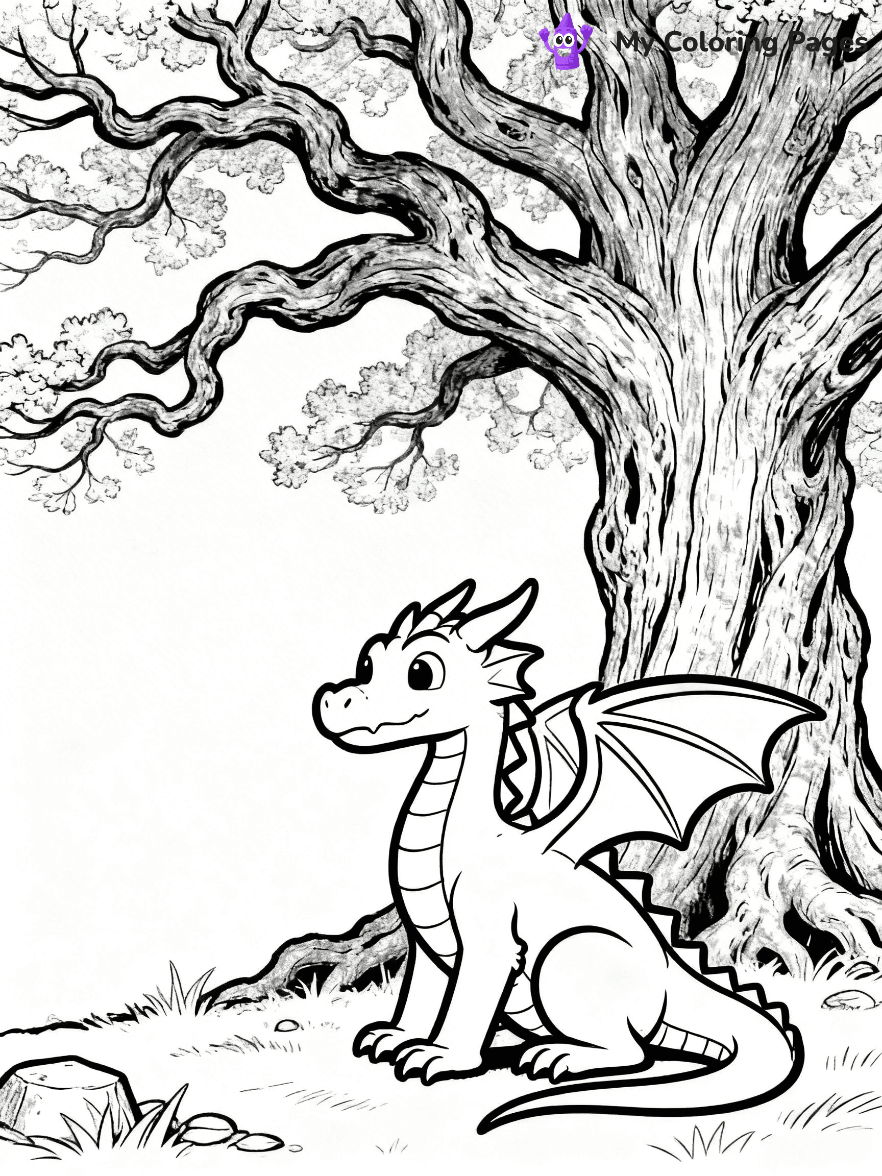 Realistic Dragon Coloring Pages For Adults - 51