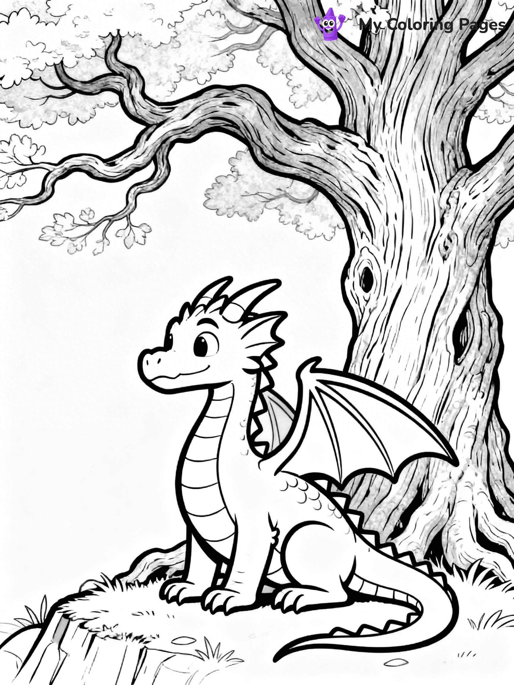 Realistic Dragon Coloring Pages For Adults - 50