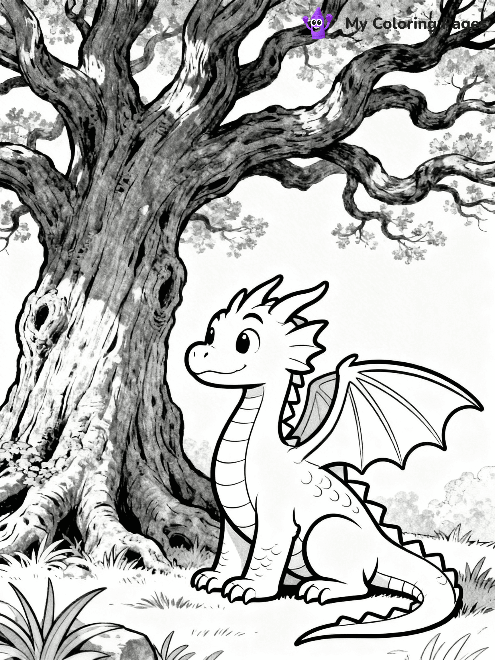 Realistic Dragon Coloring Pages For Adults - 49