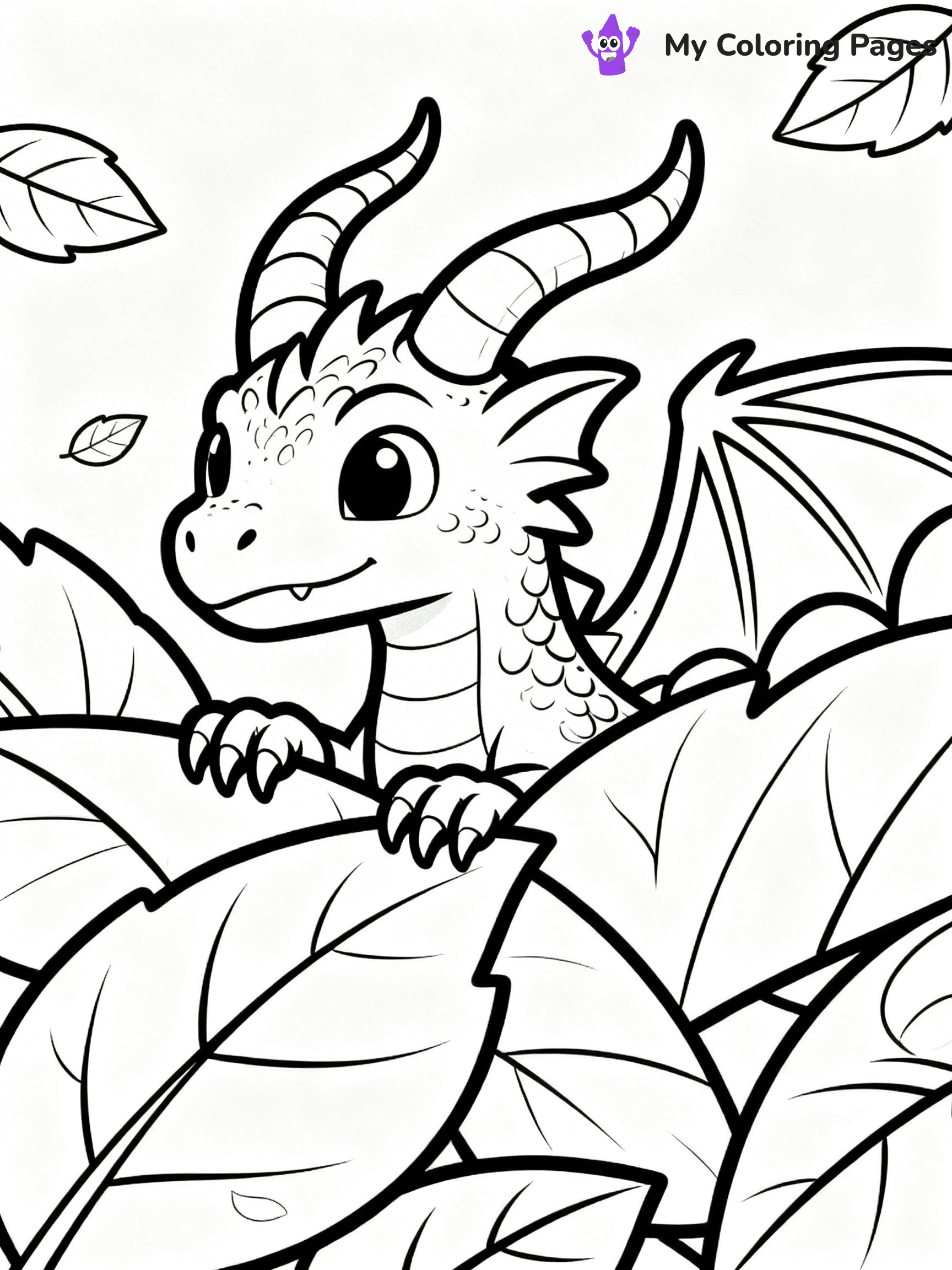 Realistic Dragon Coloring Pages For Adults - 46