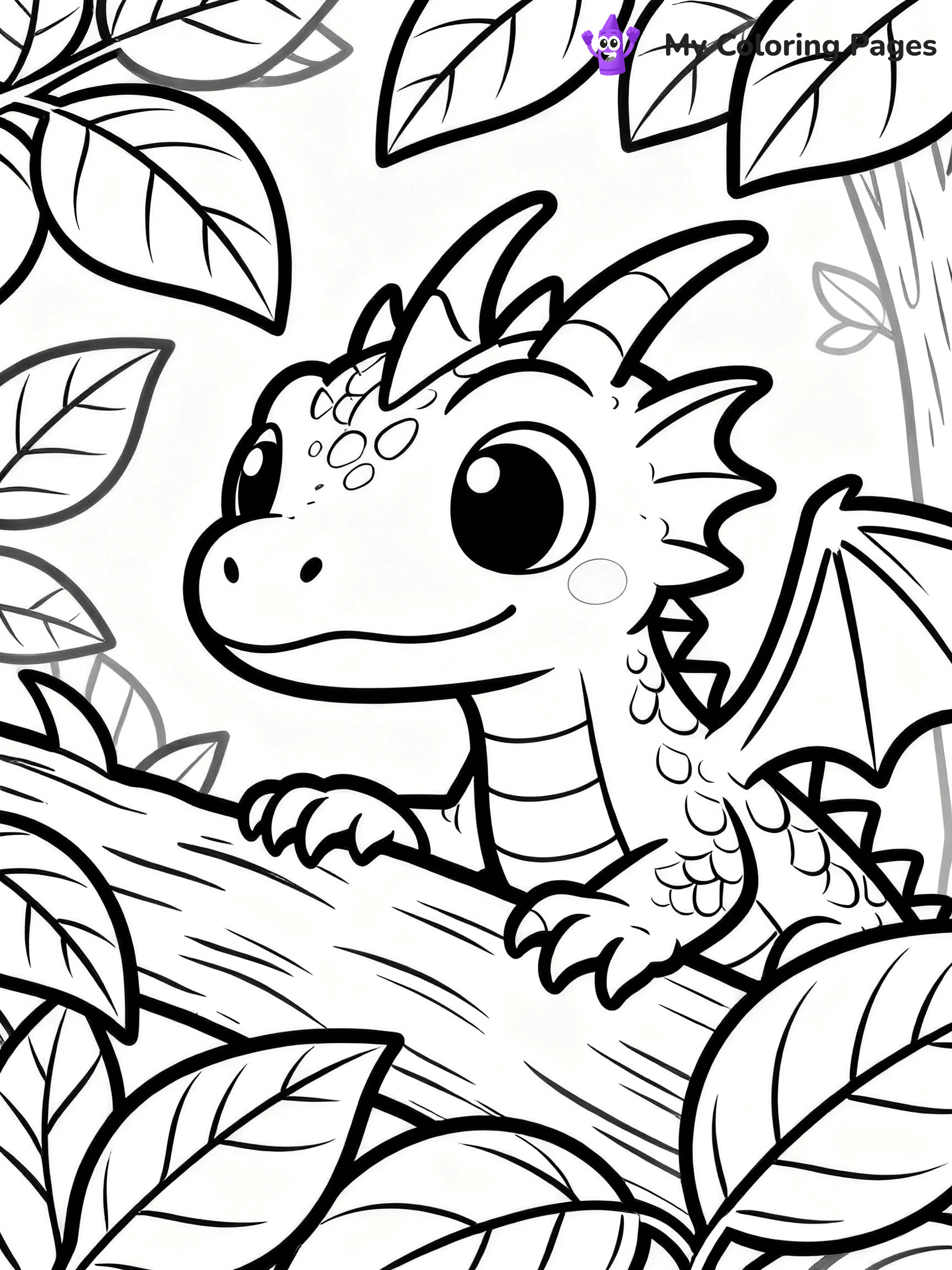 Realistic Dragon Coloring Pages For Adults - 45