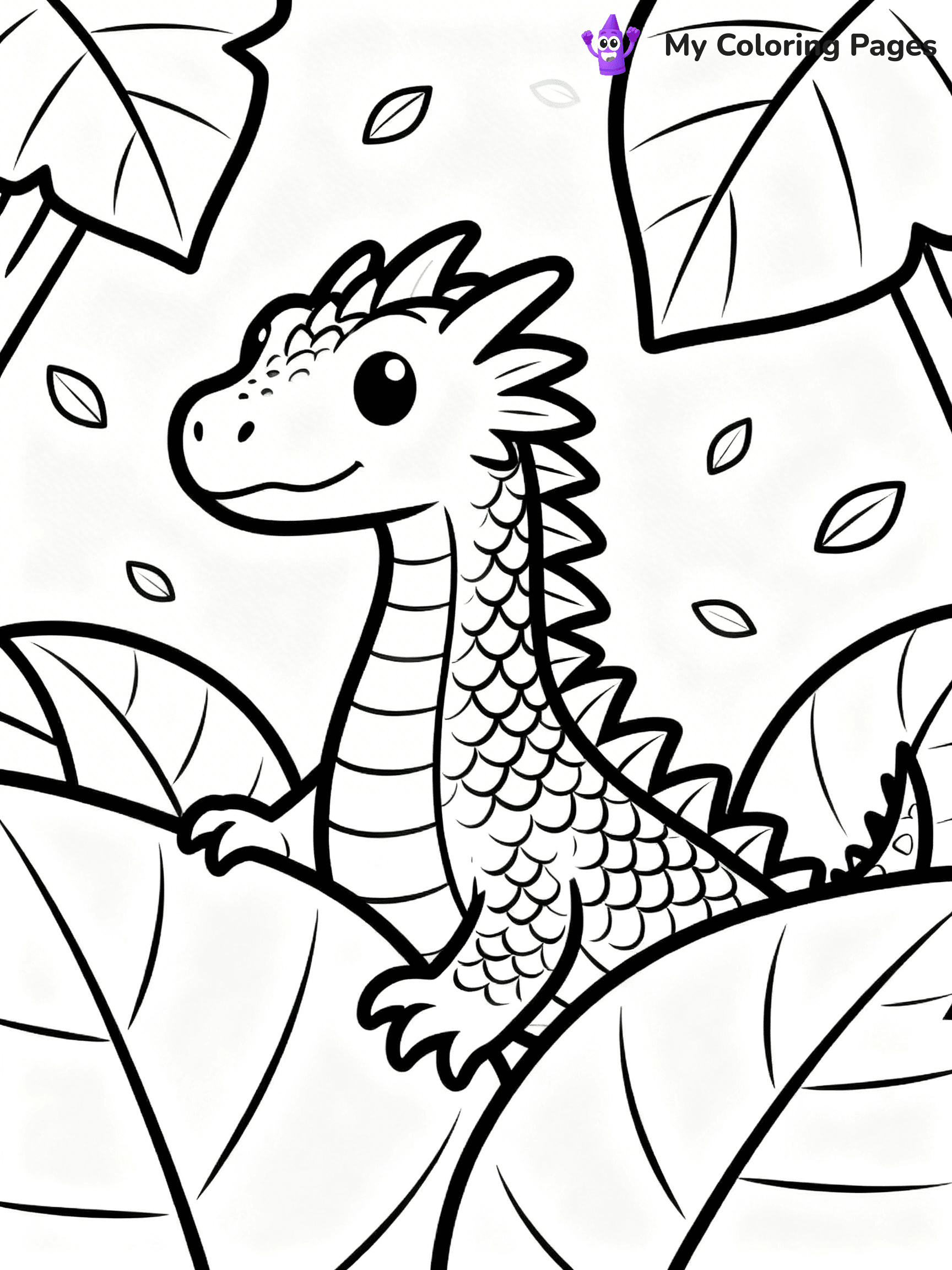 Realistic Dragon Coloring Pages For Adults - 44