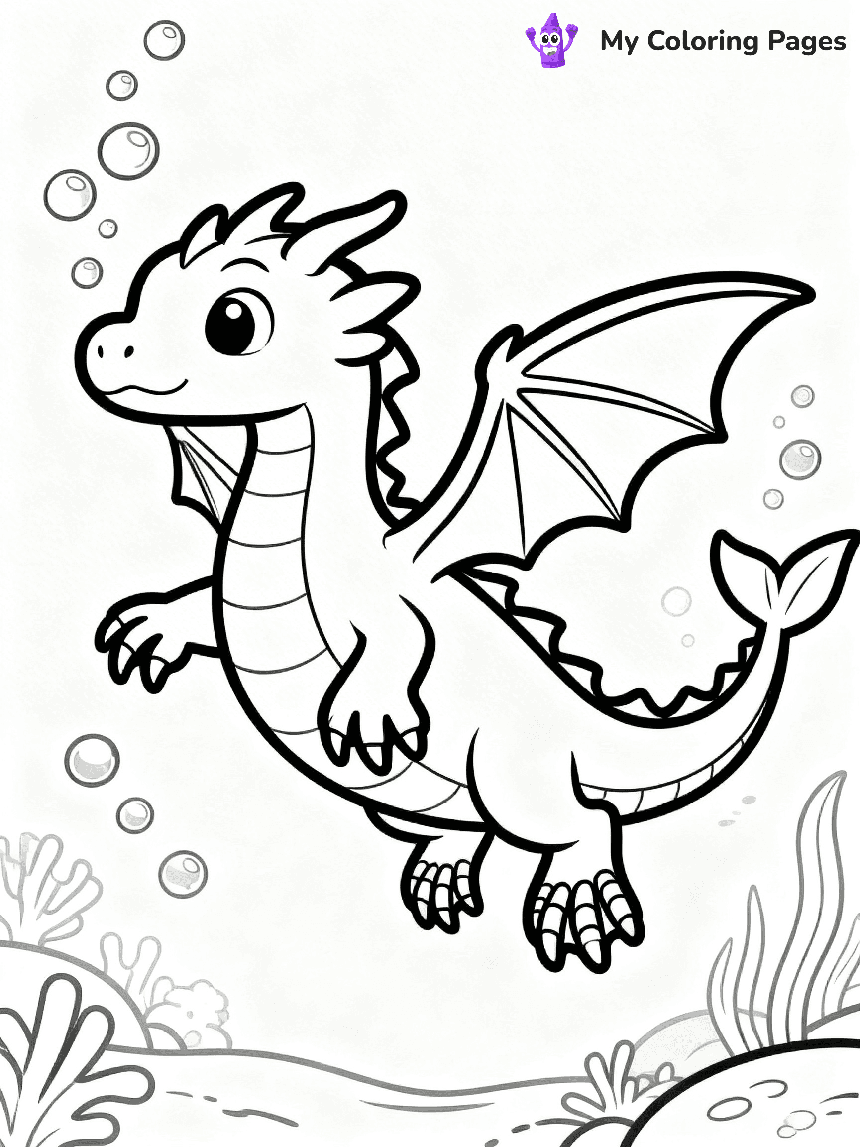 Realistic Dragon Coloring Pages For Adults - 41
