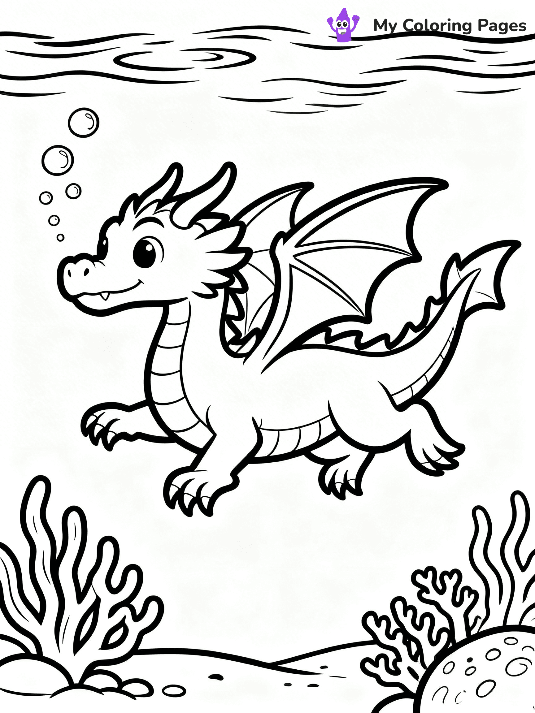 Realistic Dragon Coloring Pages For Adults - 38
