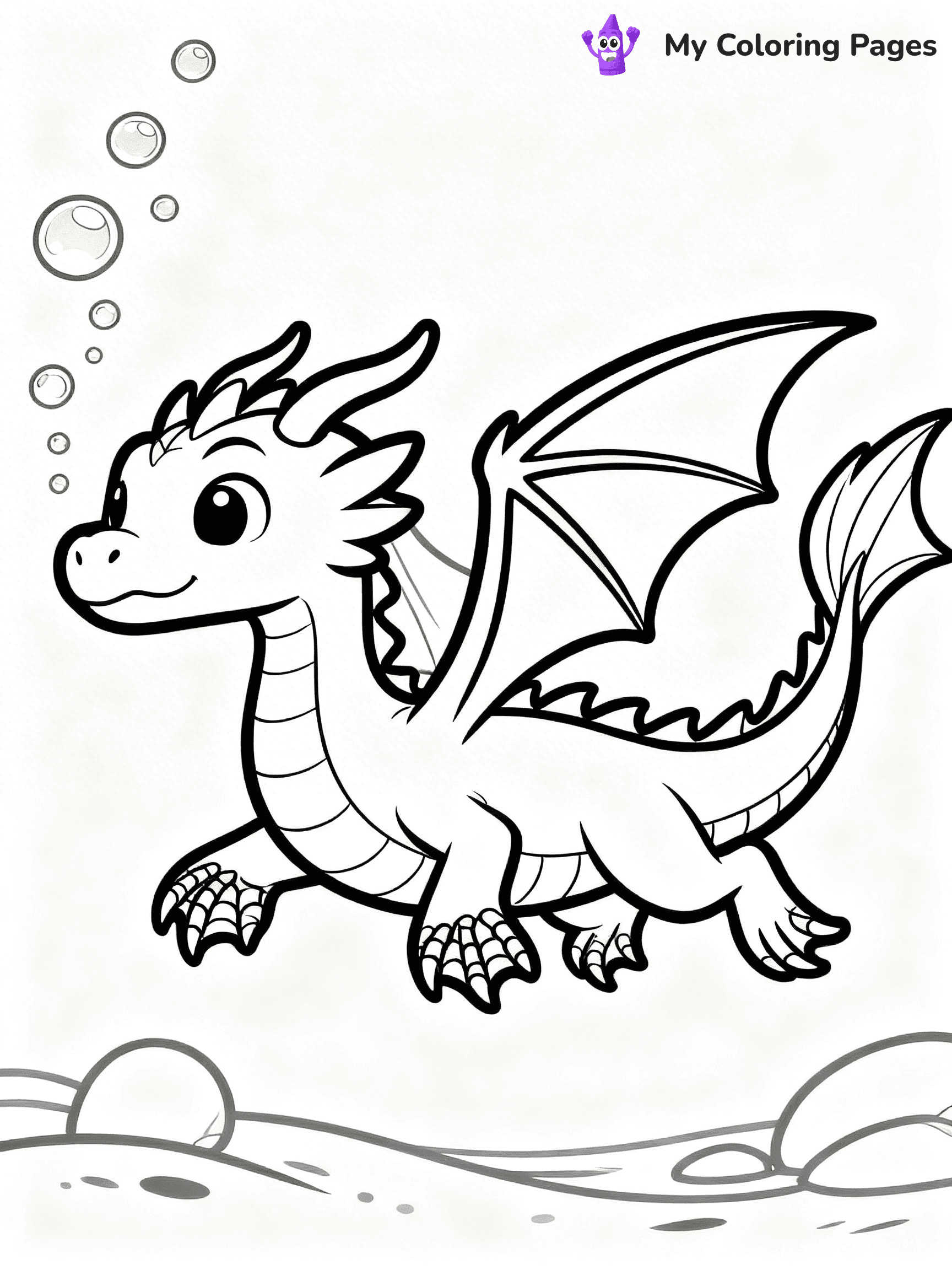 Realistic Dragon Coloring Pages For Adults - 37