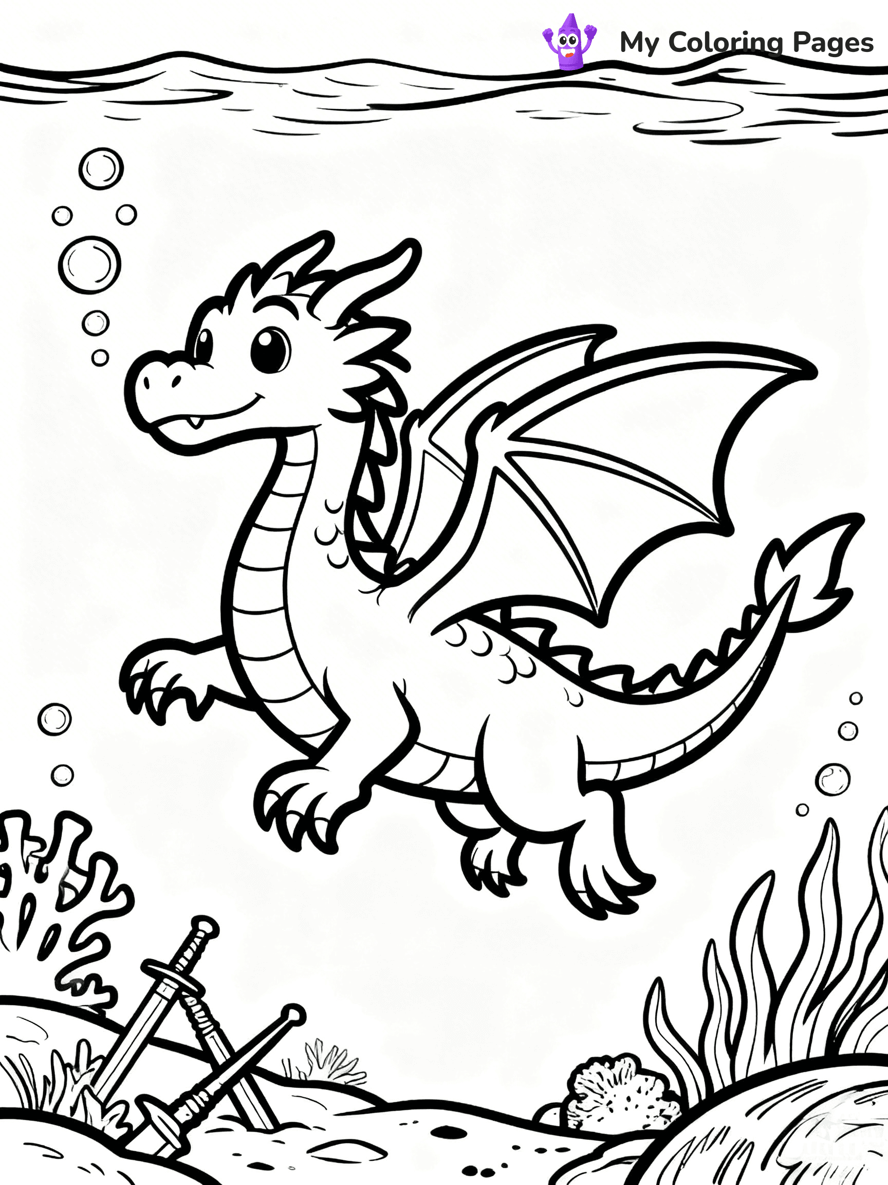 Realistic Dragon Coloring Pages For Adults - 36