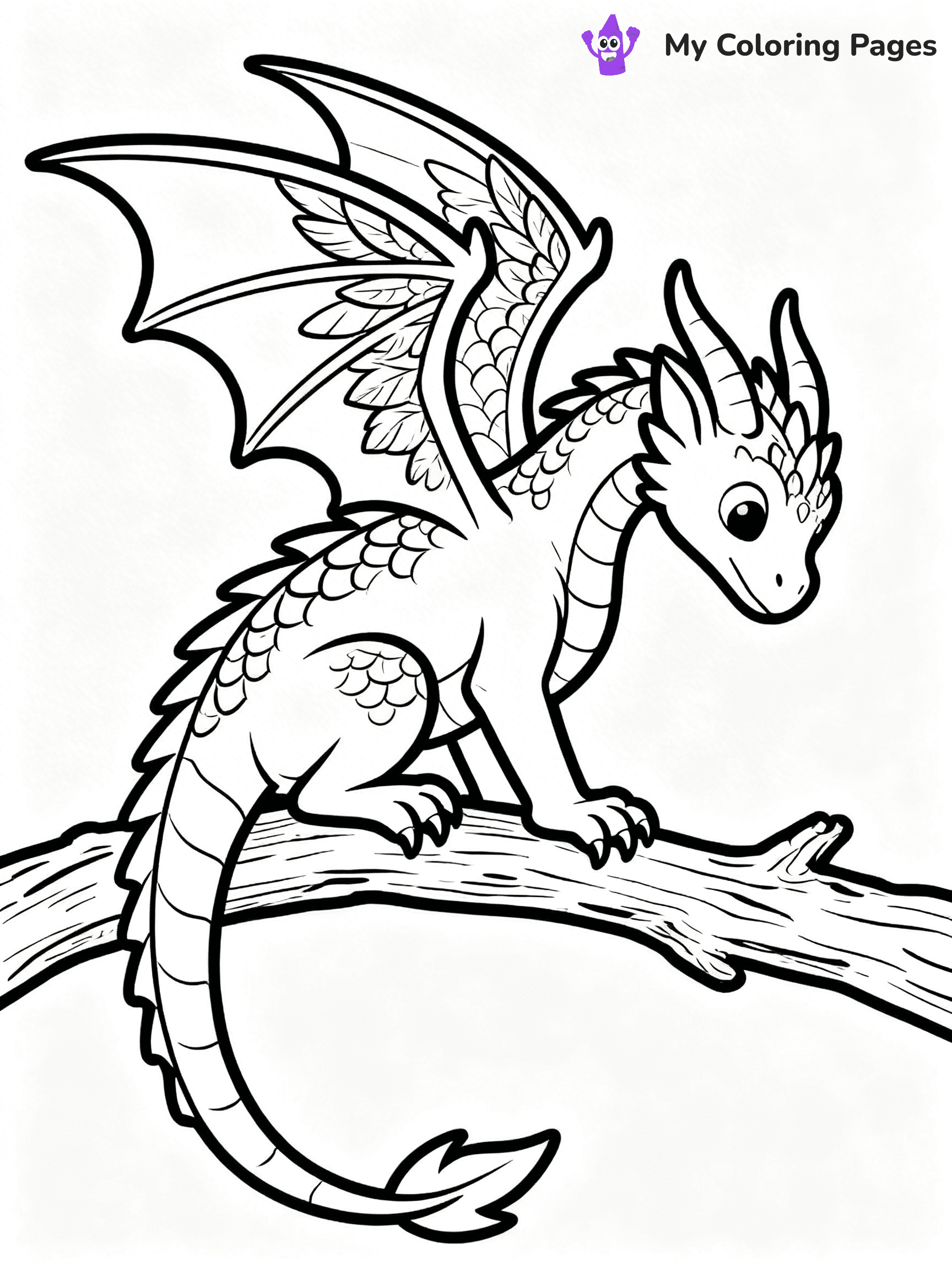 Realistic Dragon Coloring Pages For Adults - 35