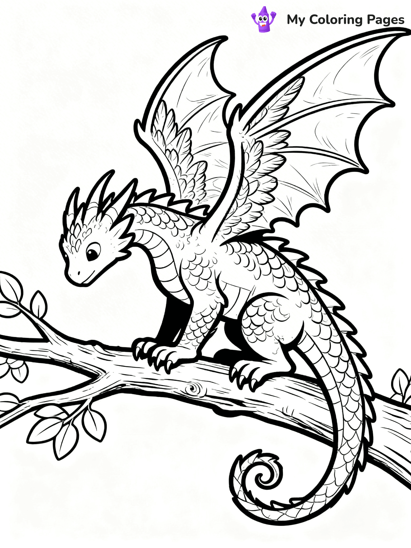 Realistic Dragon Coloring Pages For Adults - 34