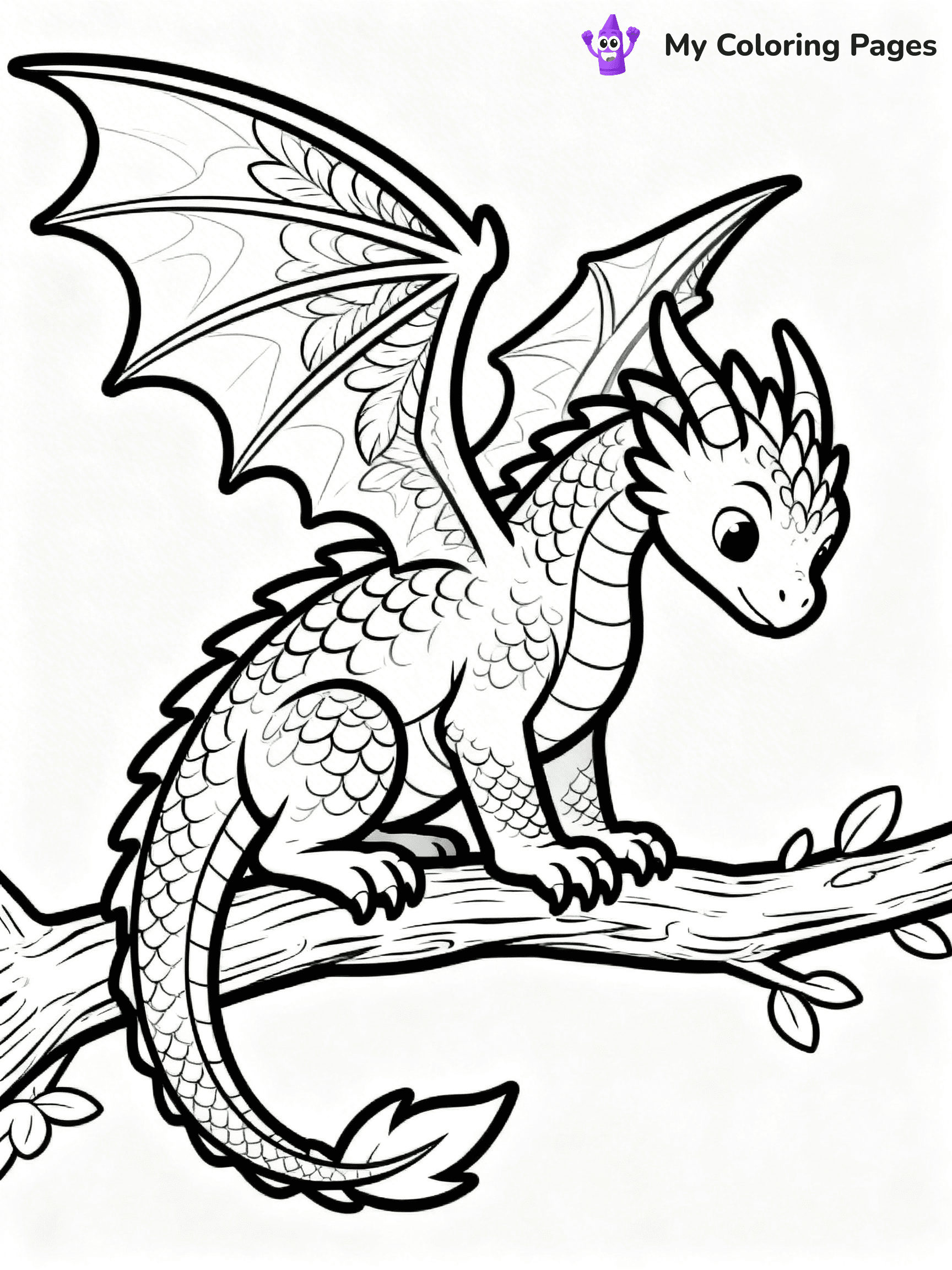 Realistic Dragon Coloring Pages For Adults - 30