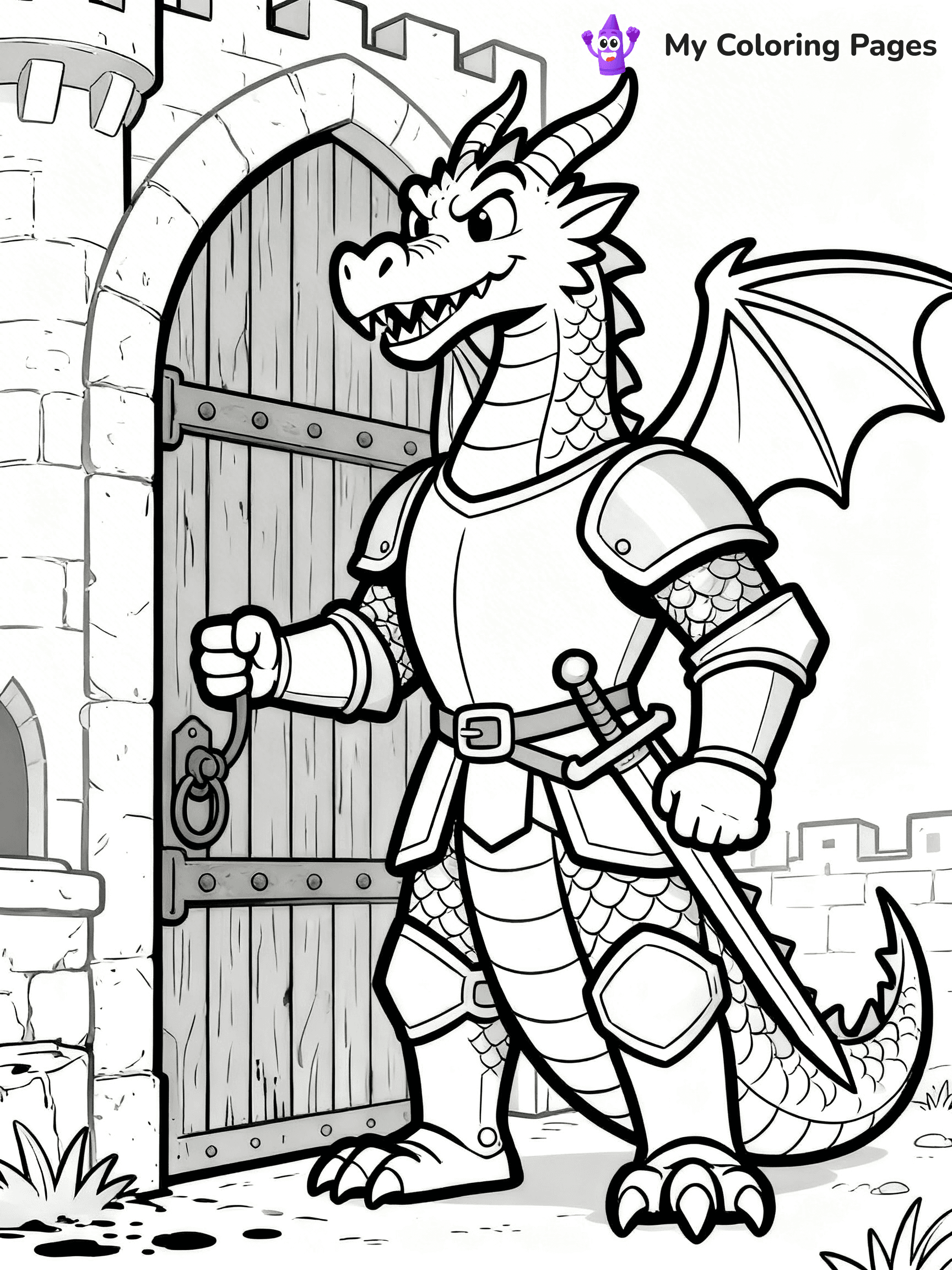Realistic Dragon Coloring Pages For Adults - 26