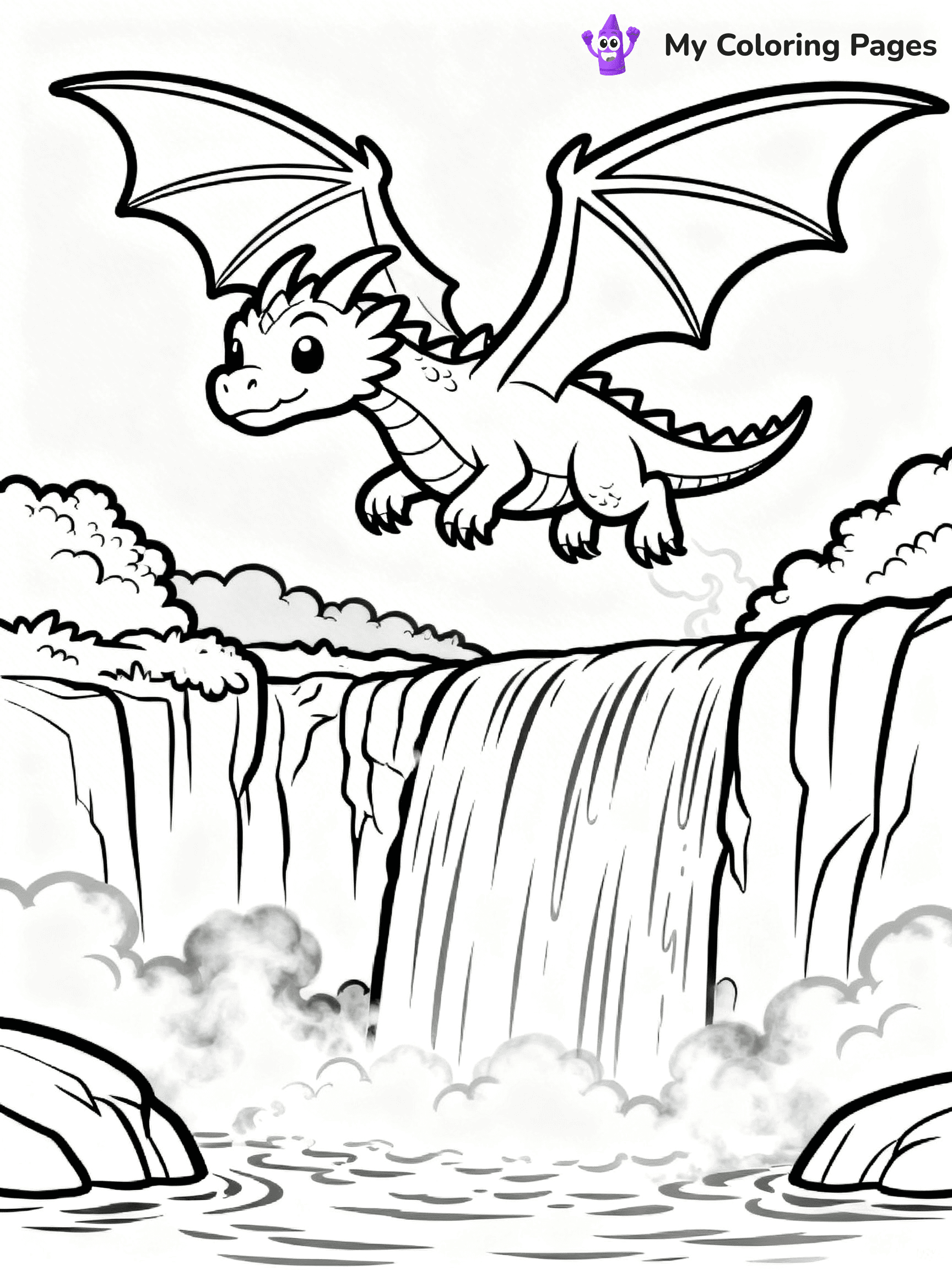 Realistic Dragon Coloring Pages For Adults - 21