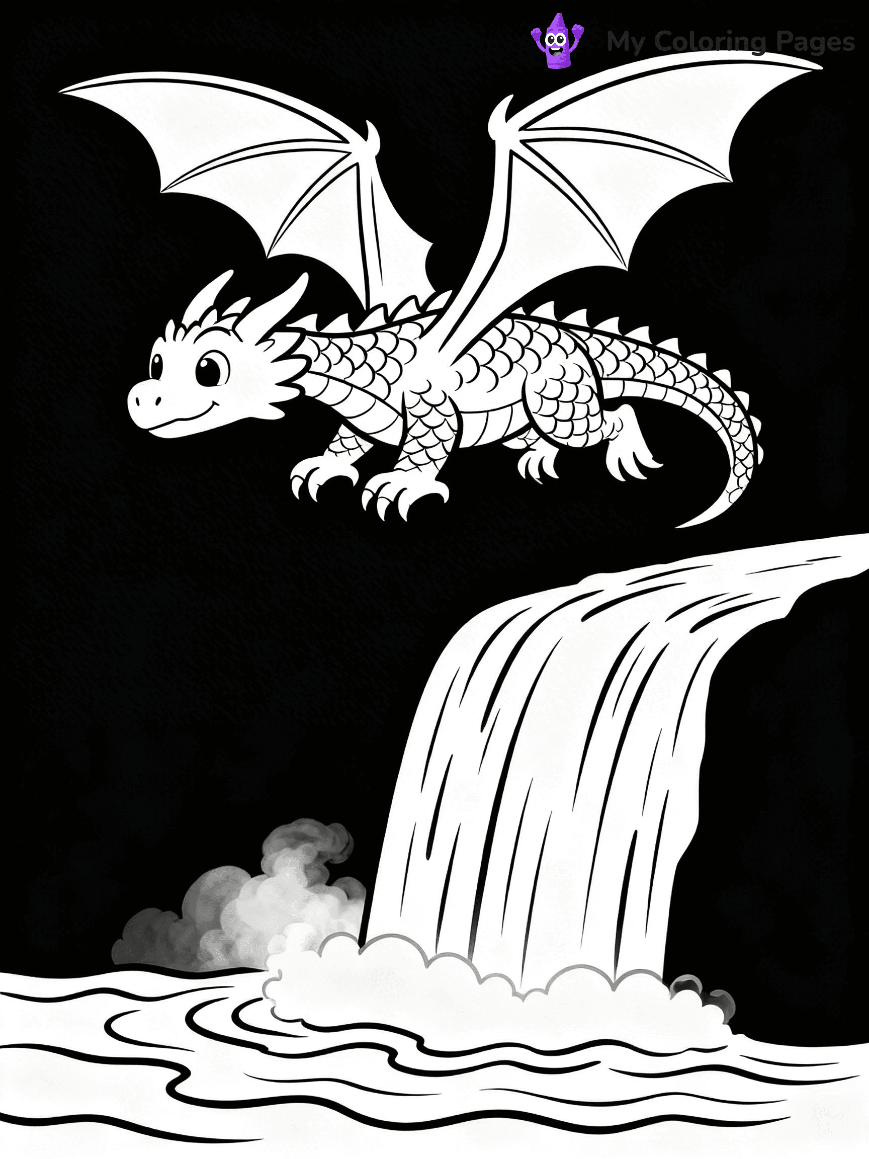 Realistic Dragon Coloring Pages For Adults - 19