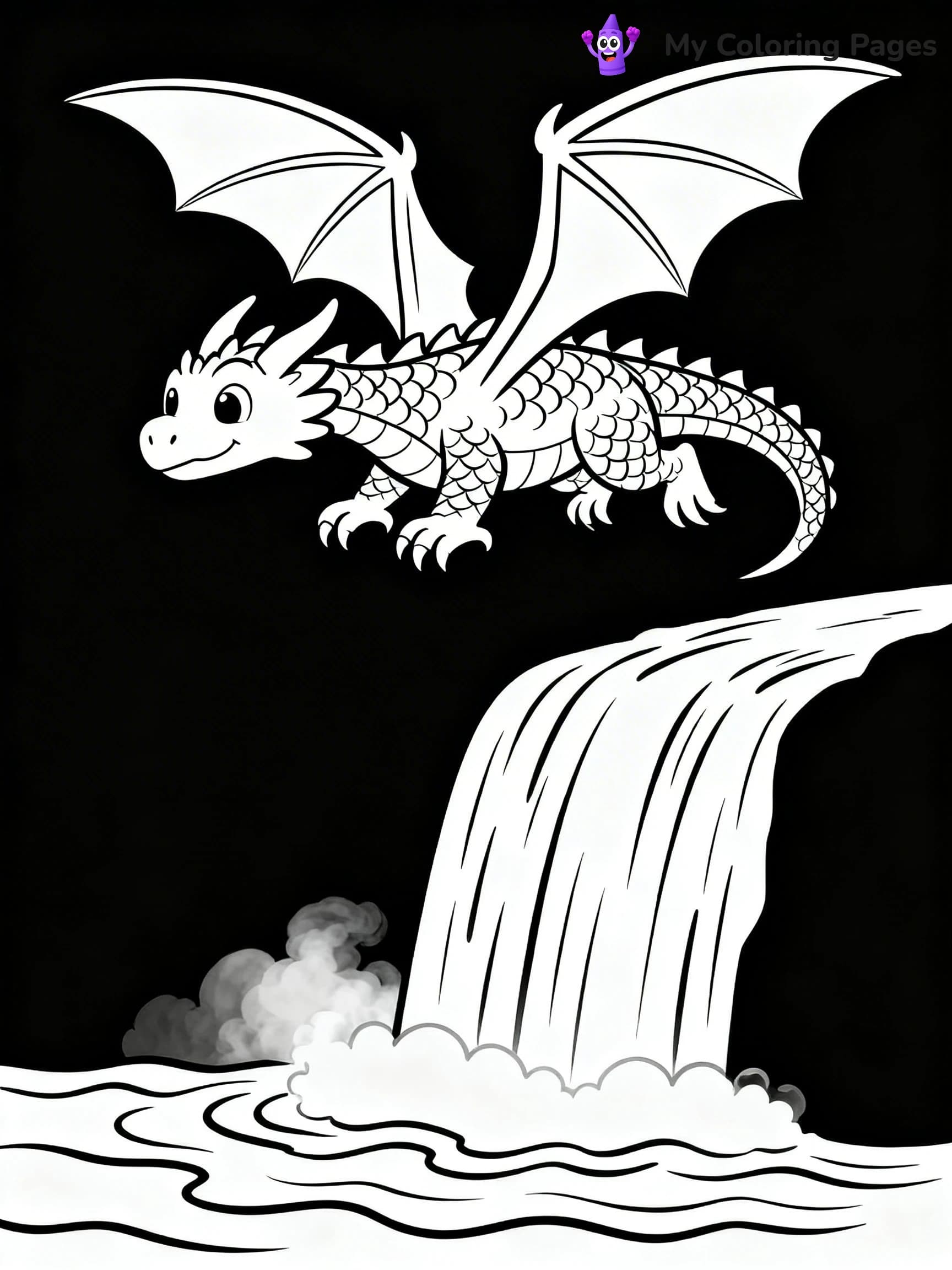 Realistic Dragon Coloring Pages For Adults - 19