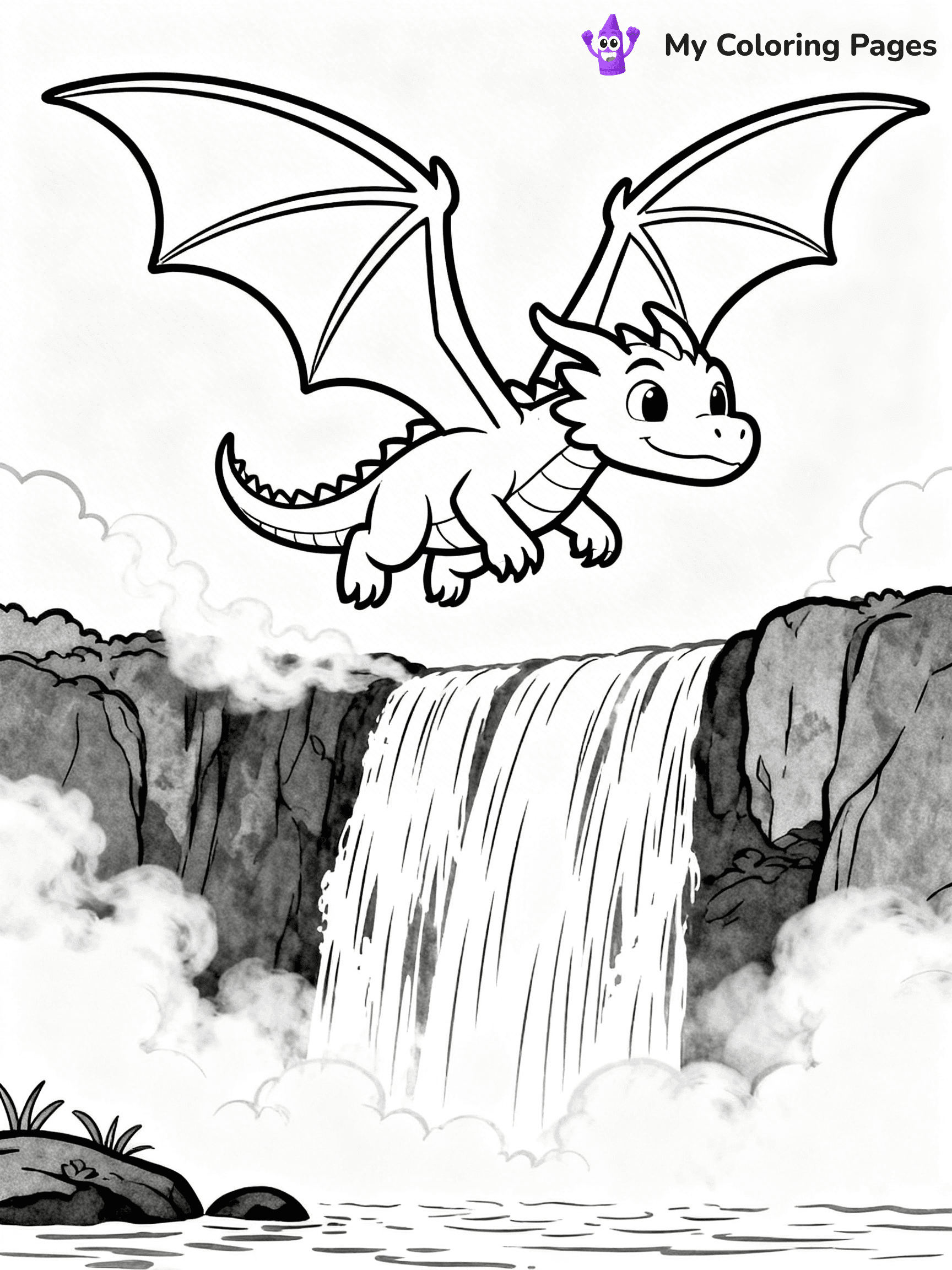 Realistic Dragon Coloring Pages For Adults - 17