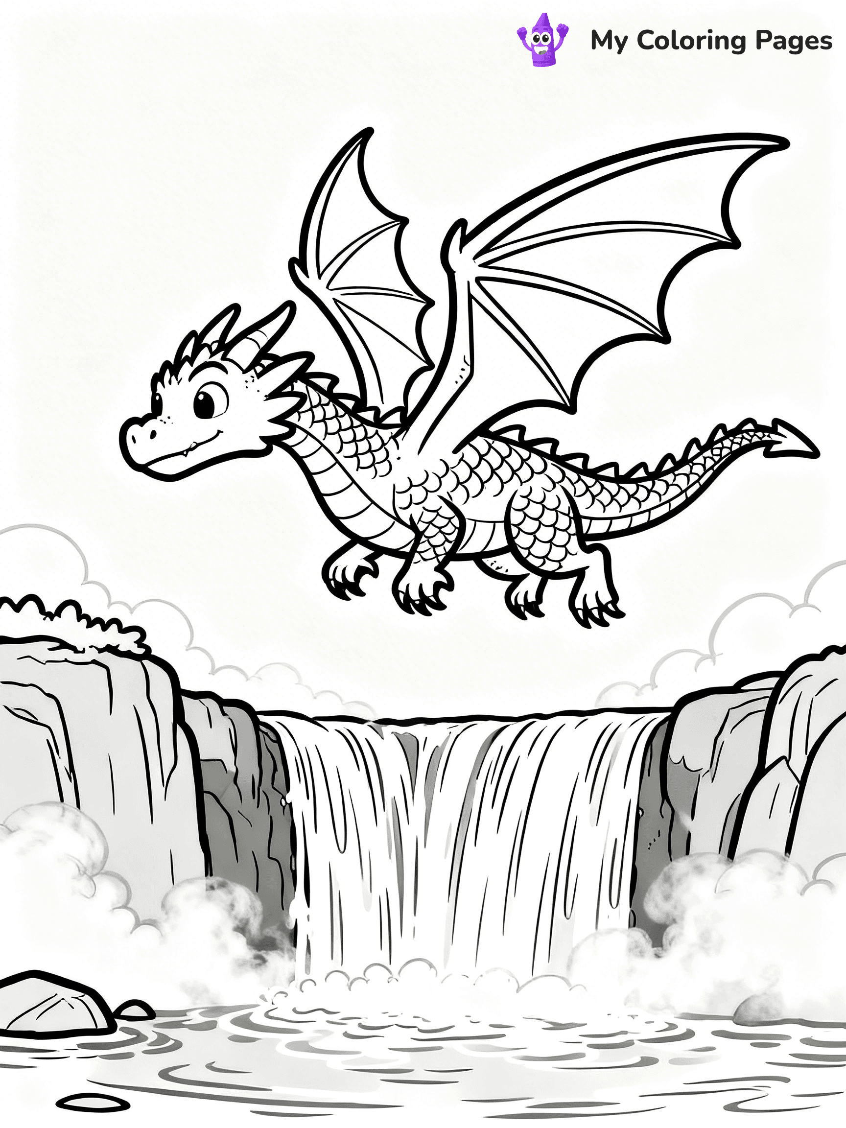 Realistic Dragon Coloring Pages For Adults - 16