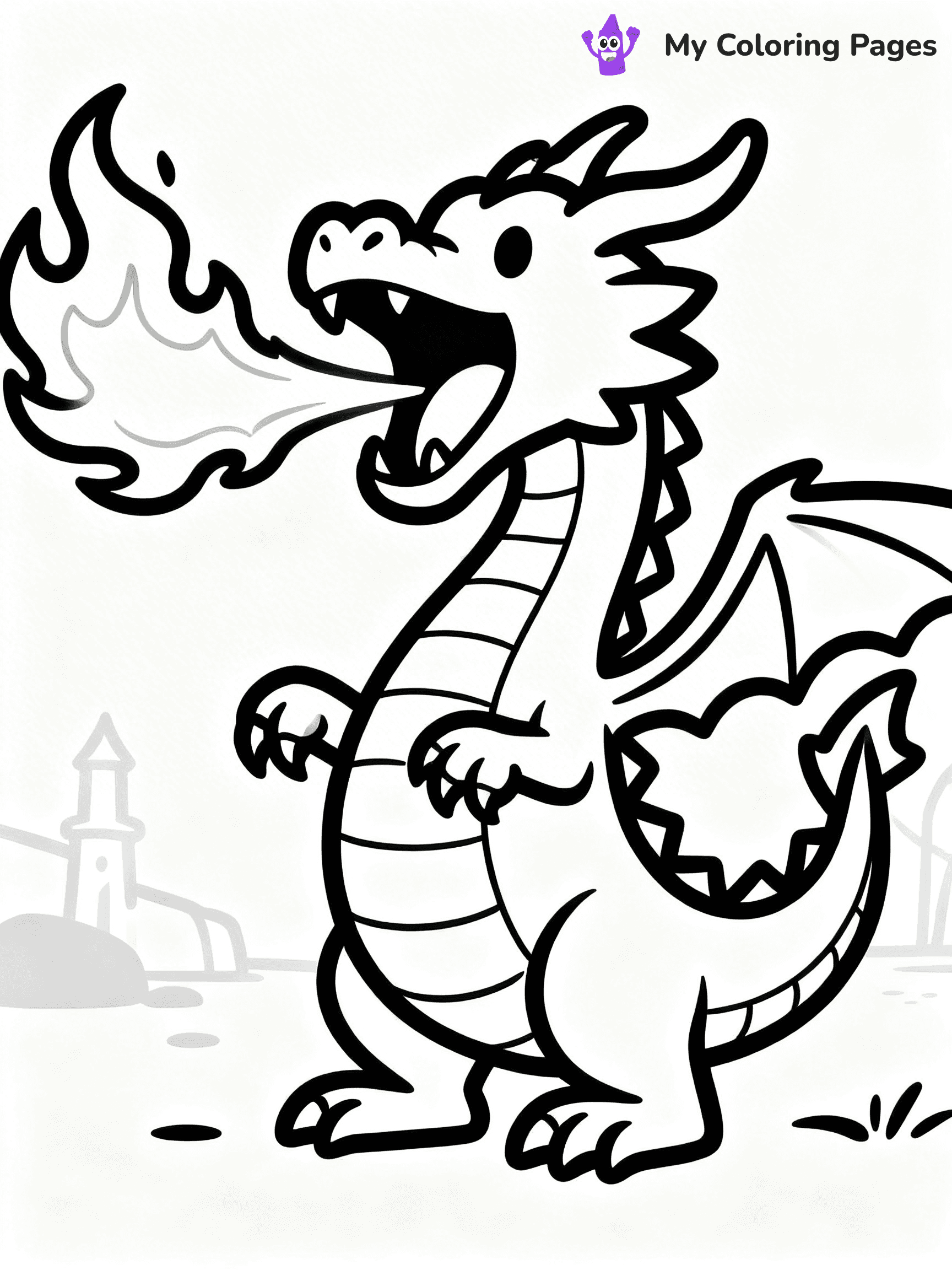 Realistic Dragon Coloring Pages For Adults - 15