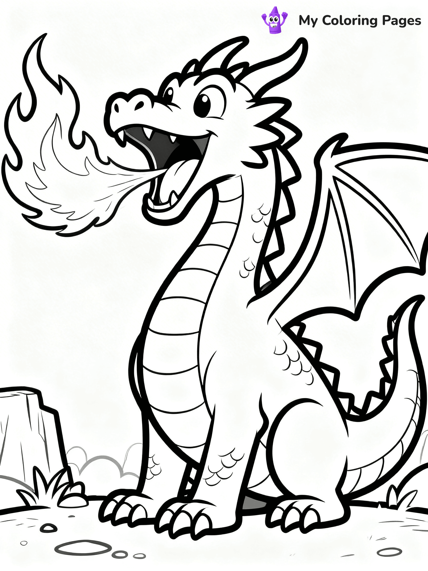 Realistic Dragon Coloring Pages For Adults - 14