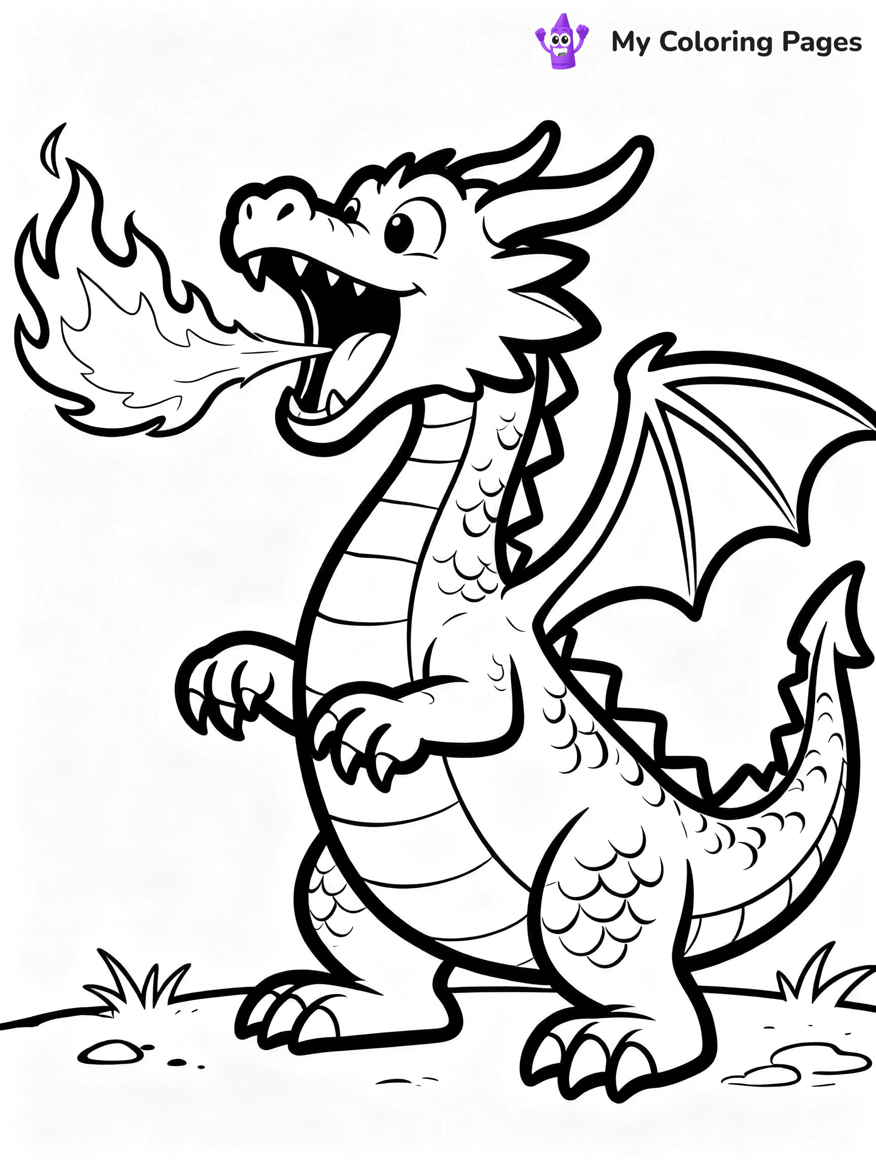 Realistic Dragon Coloring Pages For Adults - 13
